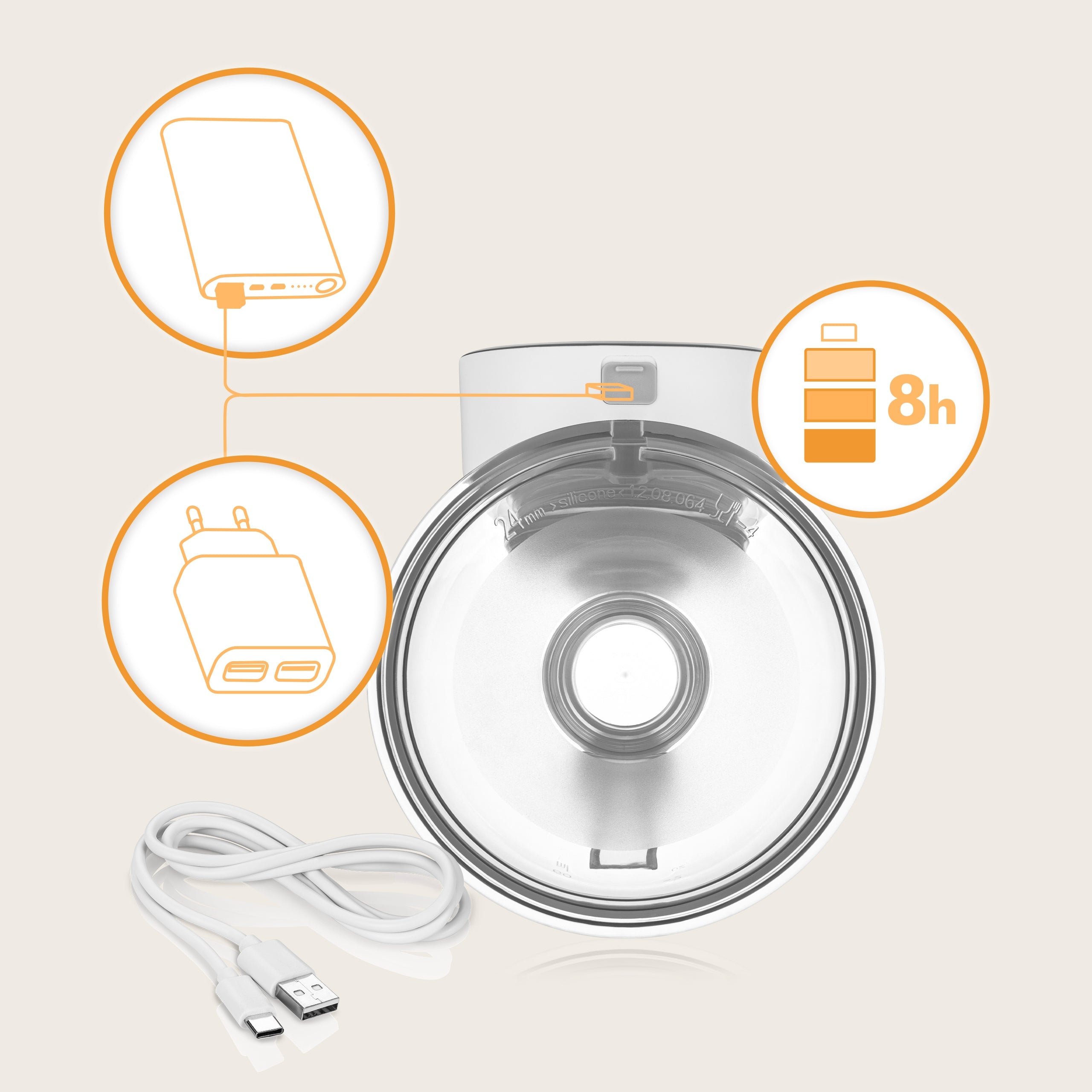Electric SHELL BREAST PUMP HANDS FREE Lionelo Fidi Free Medical device no
