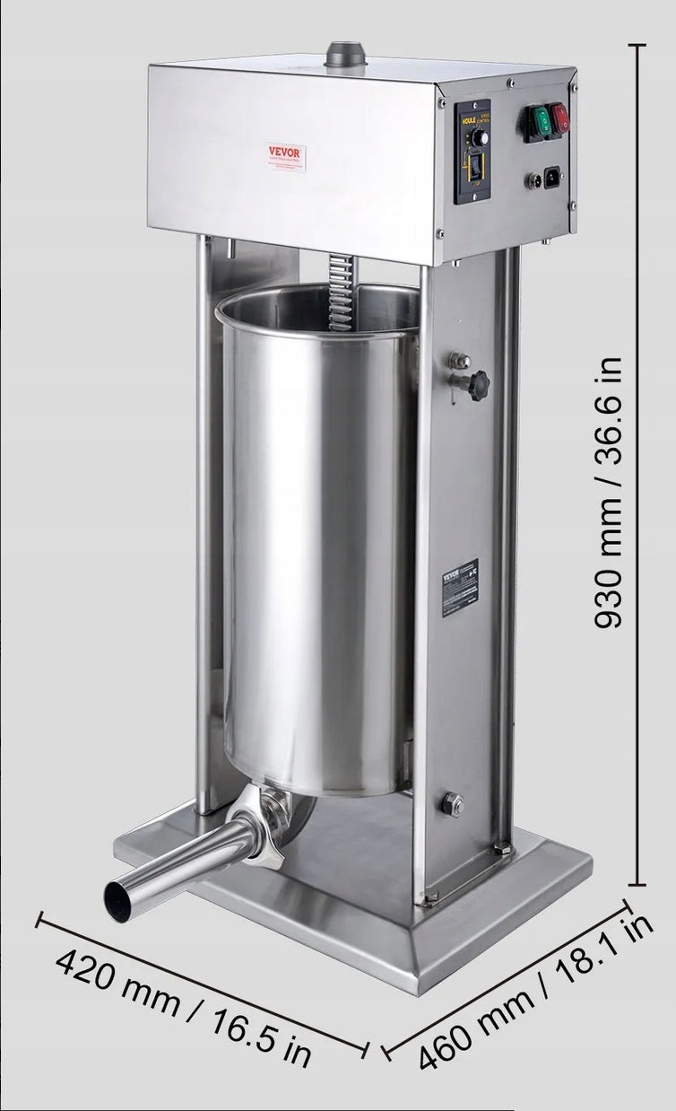 Electric Sausage Stuffer 25L 400W Steel With Pedal For Butchery Brand no brand