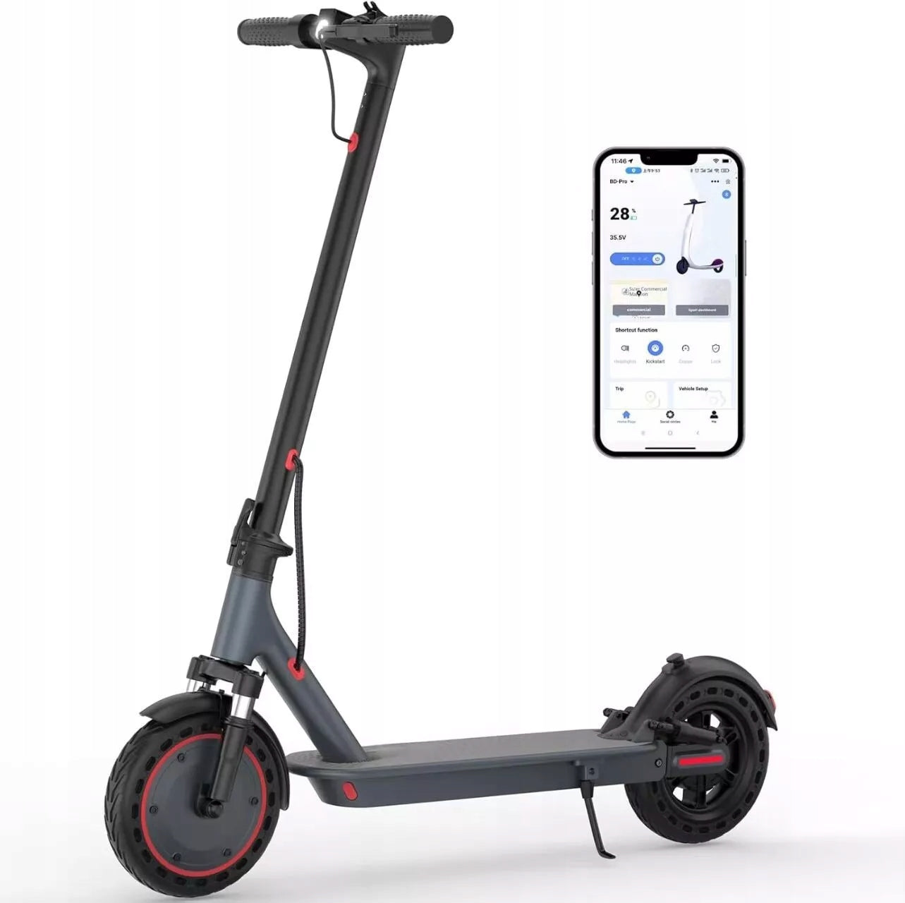 Electric Scooter 500W Adults-35KM Folding Hydraulic Suspension 120KG 10"