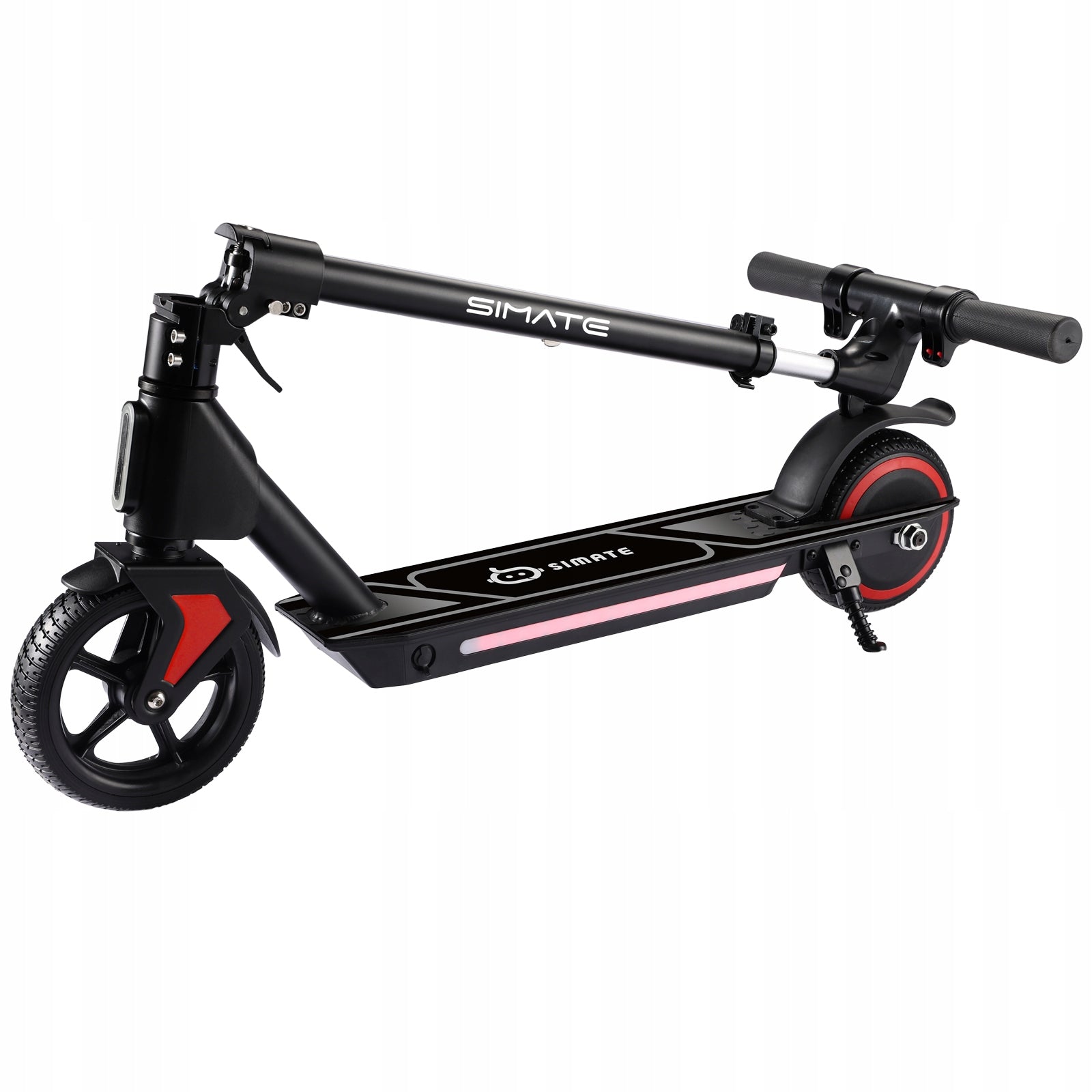 Electric Scooter Children 3-12 Years 130W 6,5" Folding LED Lights Black Color black