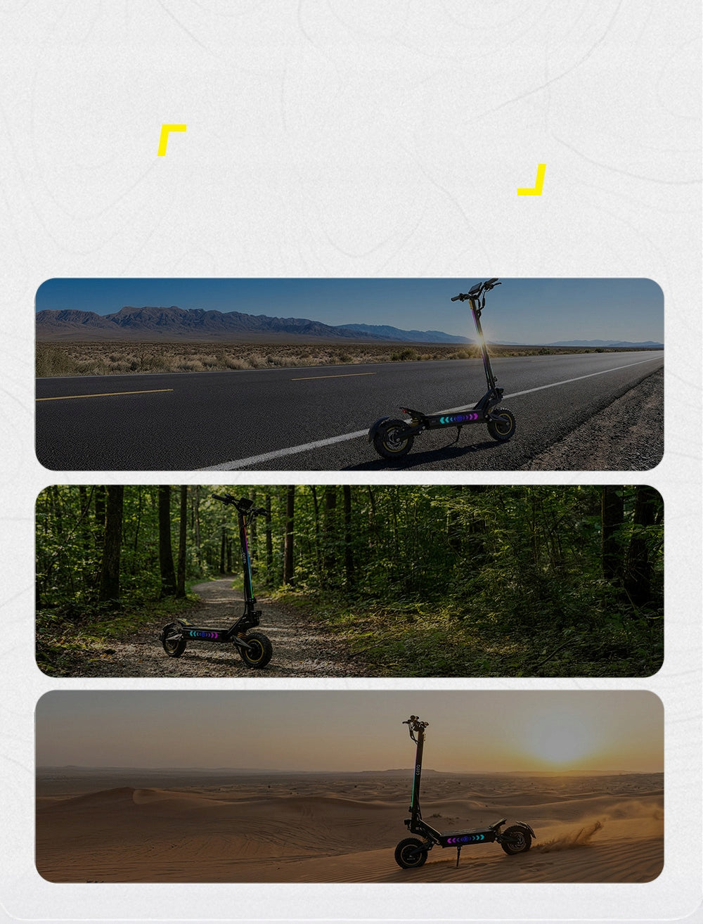 Electric Scooter Foldable OOTD T10 PRO Dual Motor 2600W 52V 23.4Ah Brand OOTD