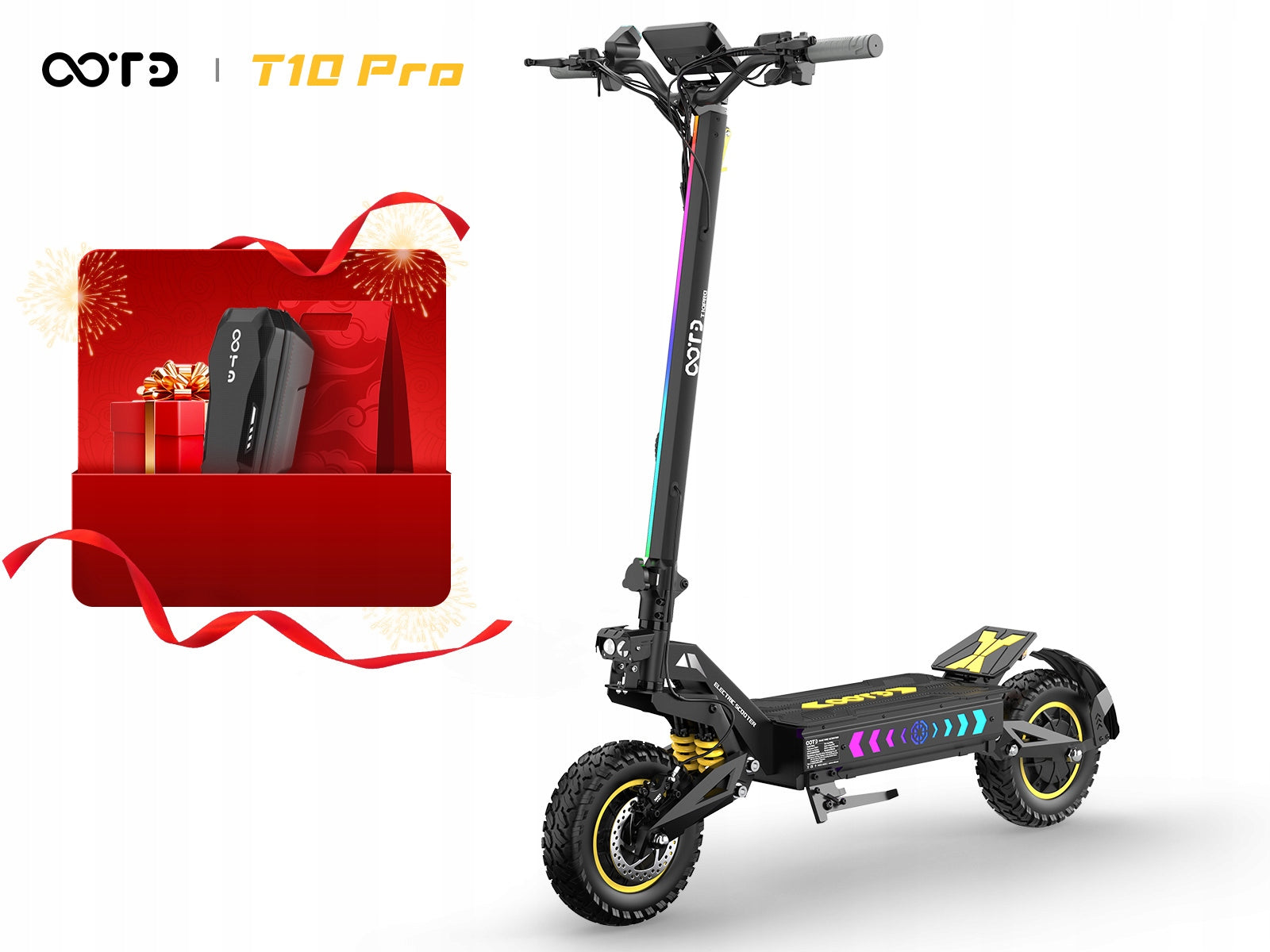 Electric Scooter Foldable OOTD T10 PRO Dual Motor 2600W 52V 23.4Ah Packaging status original