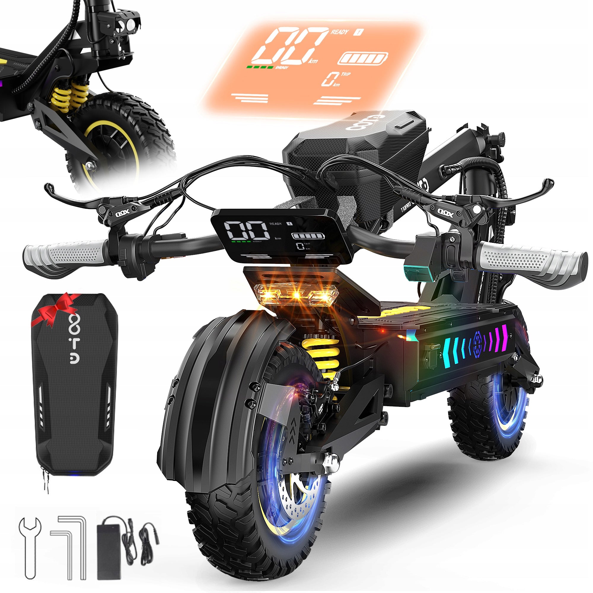 Electric Scooter Foldable OOTD T10 PRO Dual Motor 2600W 52V 23.4Ah