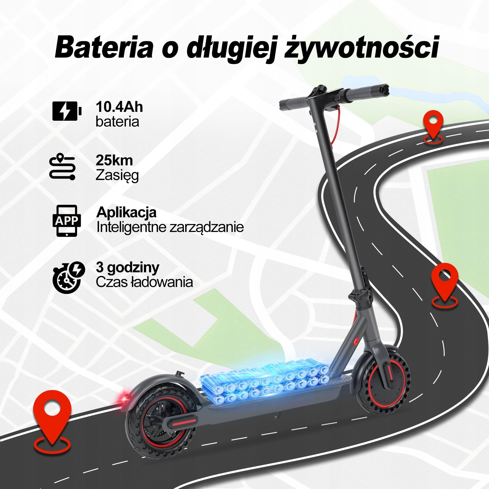 Electric Scooter Folding, Scooter, Tyre Diameter: 8,5 inch|20-25km|350W Packaging status original
