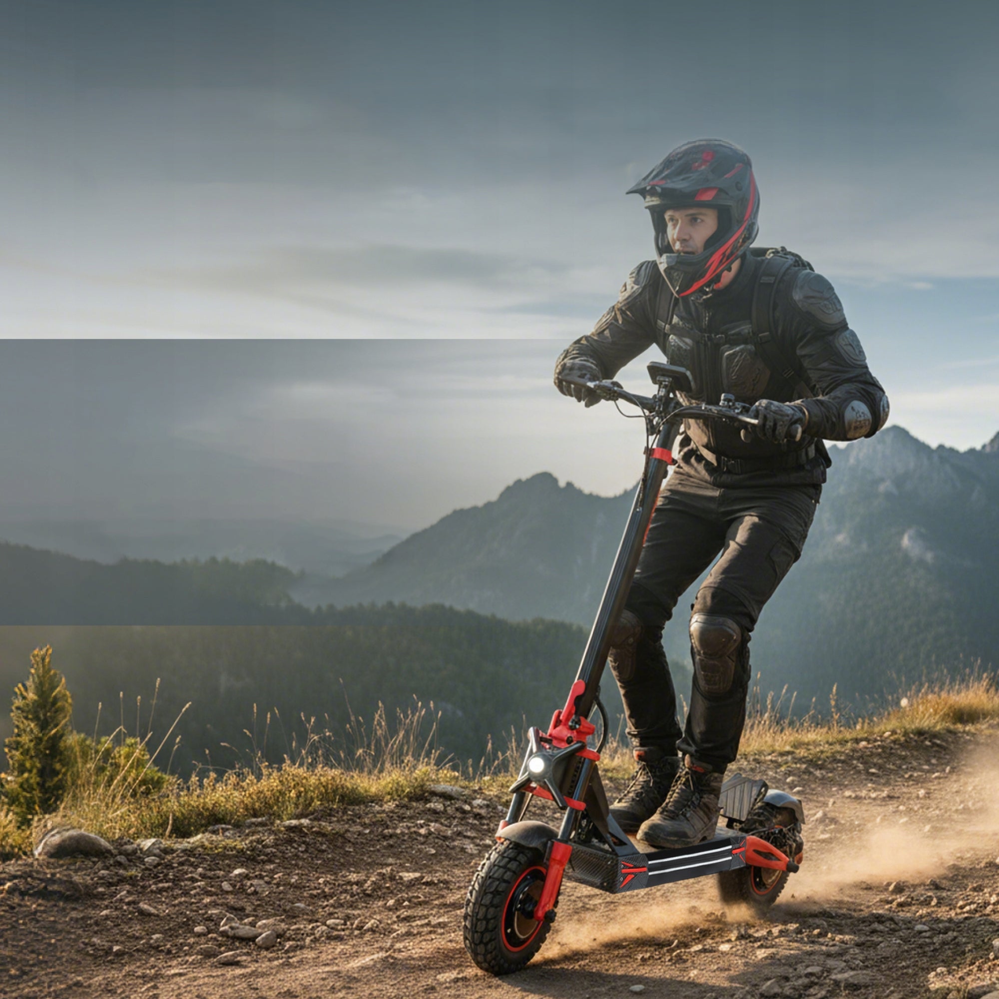 Electric Scooter For Adults Off-road TWOFISH 1640W*2 60V/23Ah 90HP Color red