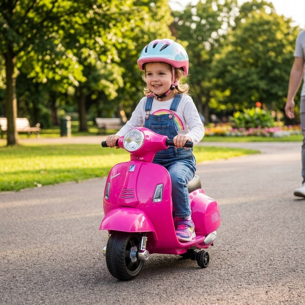 Electric Scooter For Children Motorcycle For Children LED Lights 66 cm Pink Packaging status original