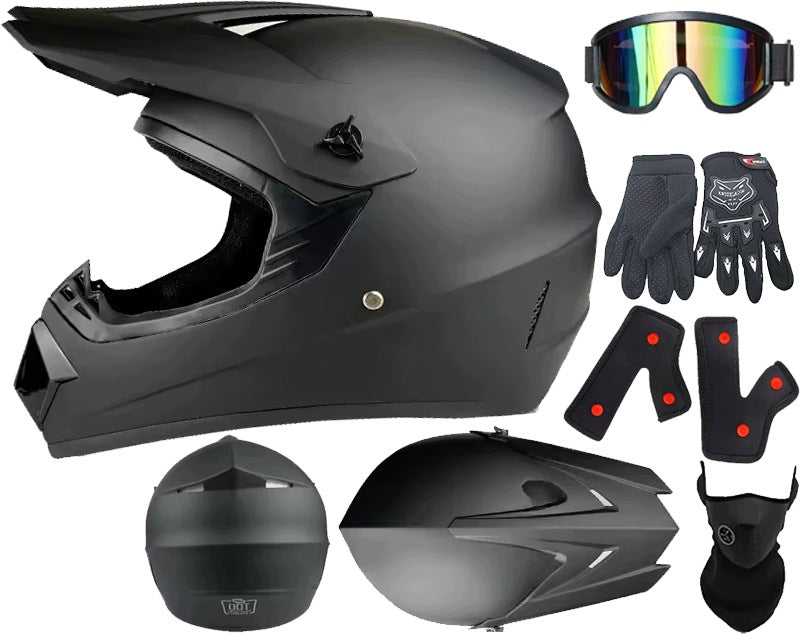 Electric Scooter HELMET Cross Enduro Quad Bmx +Gogles +Gloves +Mask