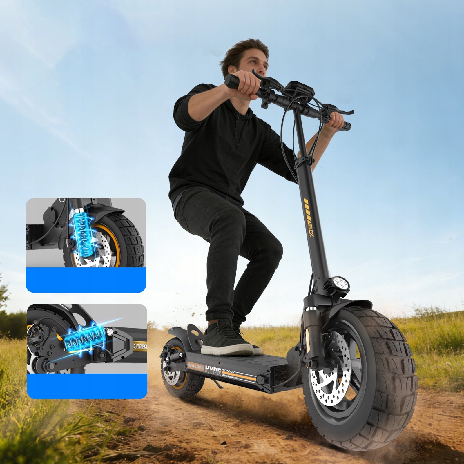 Electric Scooter for Adults 500W 10" 48V 9Ah 35km Model 500 Hulajnoga Elektryczna