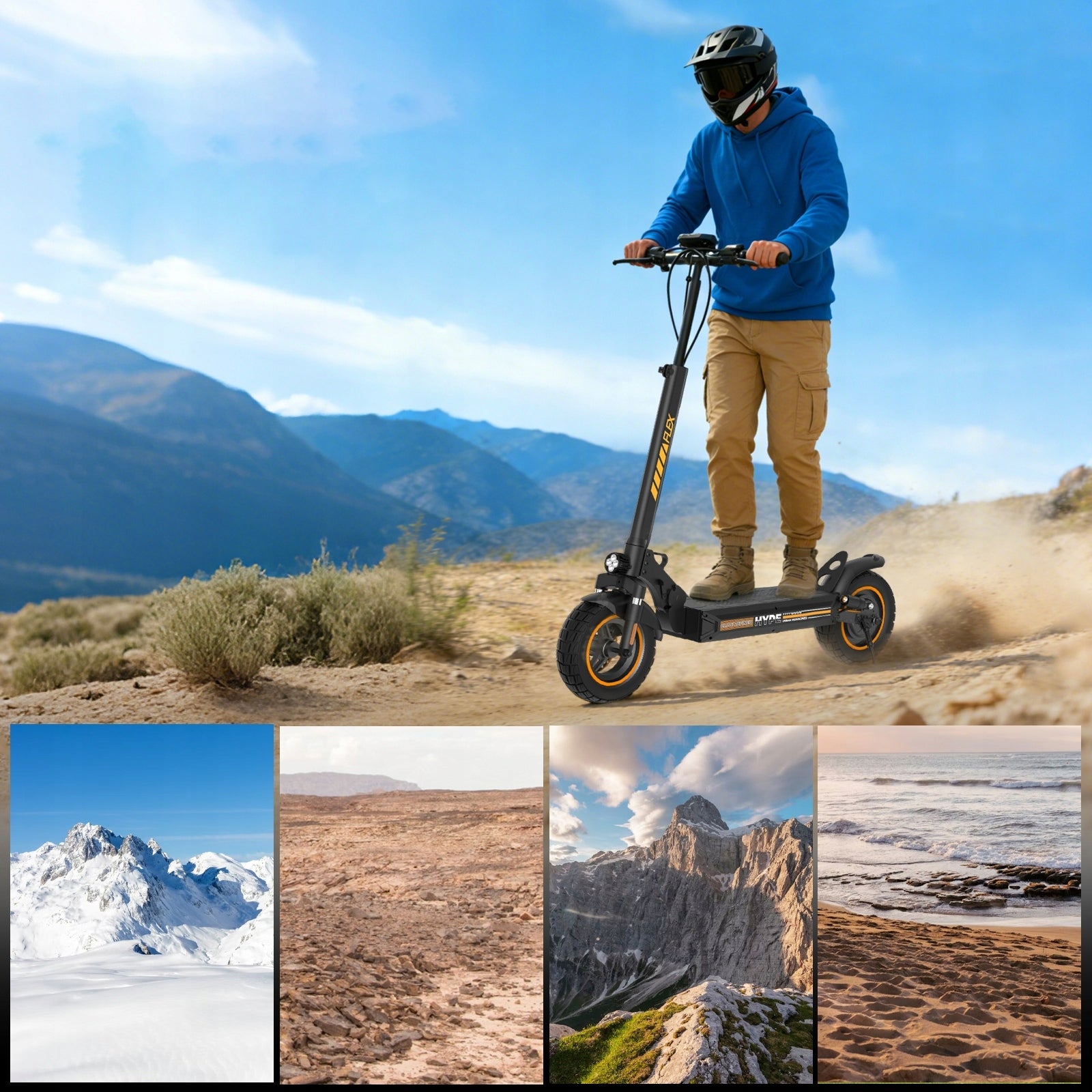 Electric Scooter for Adults 500W 10" 48V 9Ah 35km Shock absorption front