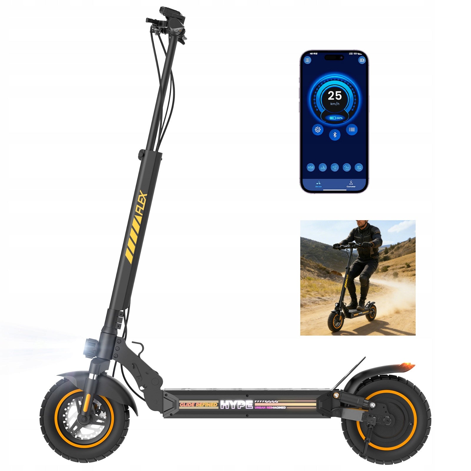 Electric Scooter for Adults 500W 10" 48V 9Ah 35km