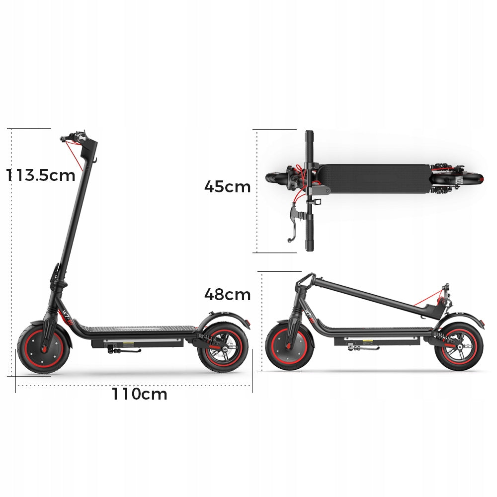 Electric Scooter for Adults, Foldable, City Use, Up to 37 Miles Range, Black, 4 Speeds, 650W Motor Engine power 650 W