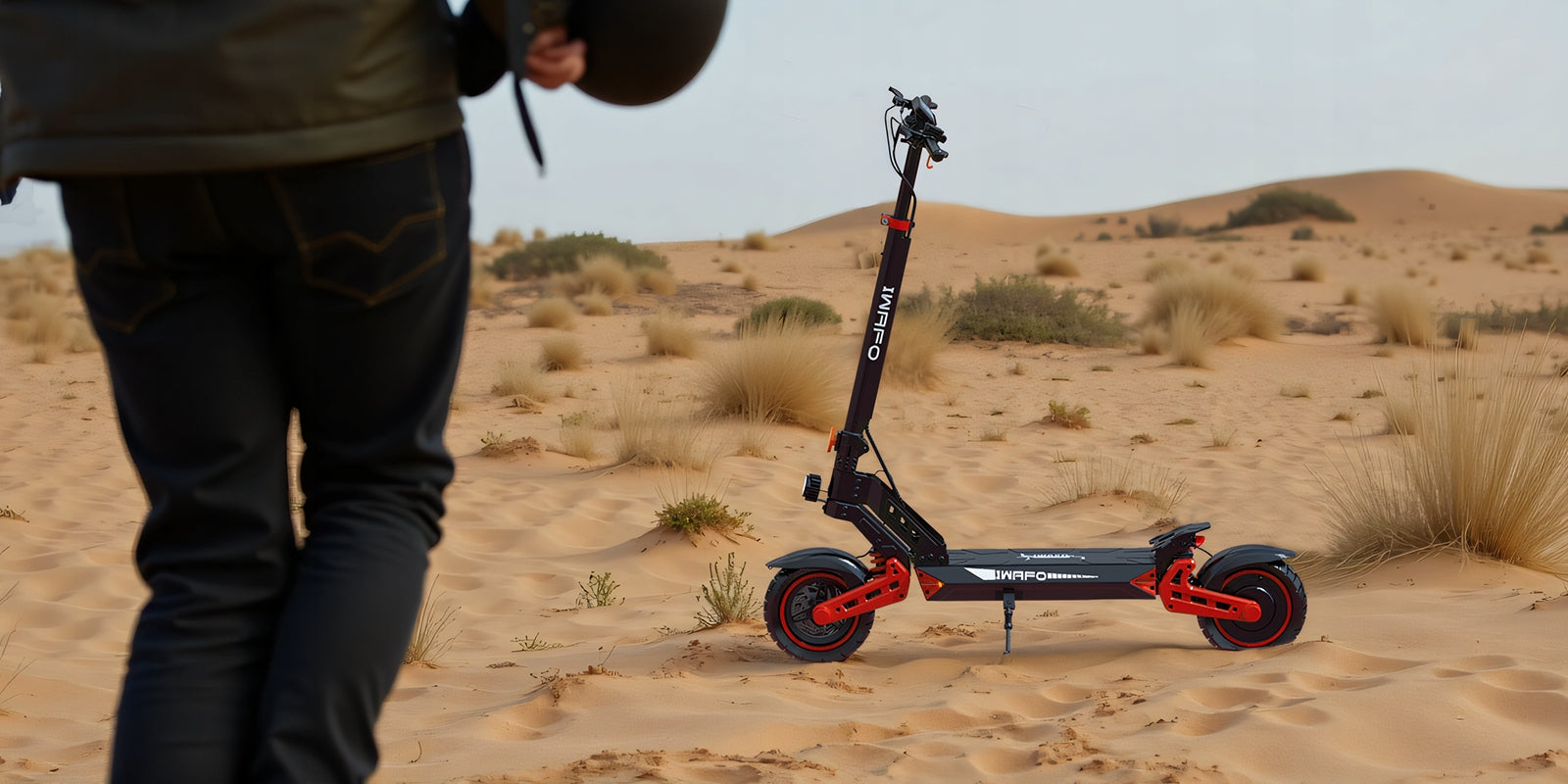 Electric Scooter for Adults IWAFO 1500W 60KM 48V15AH 10" with APP Color red