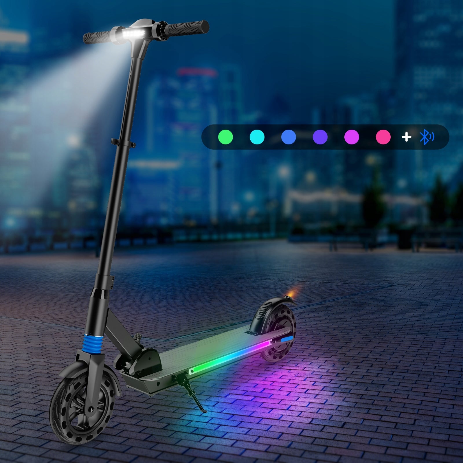 Electric Scooter for Age 10-16 LCD Light 25km 250W Foldable Black Manufacturer code F8-001
