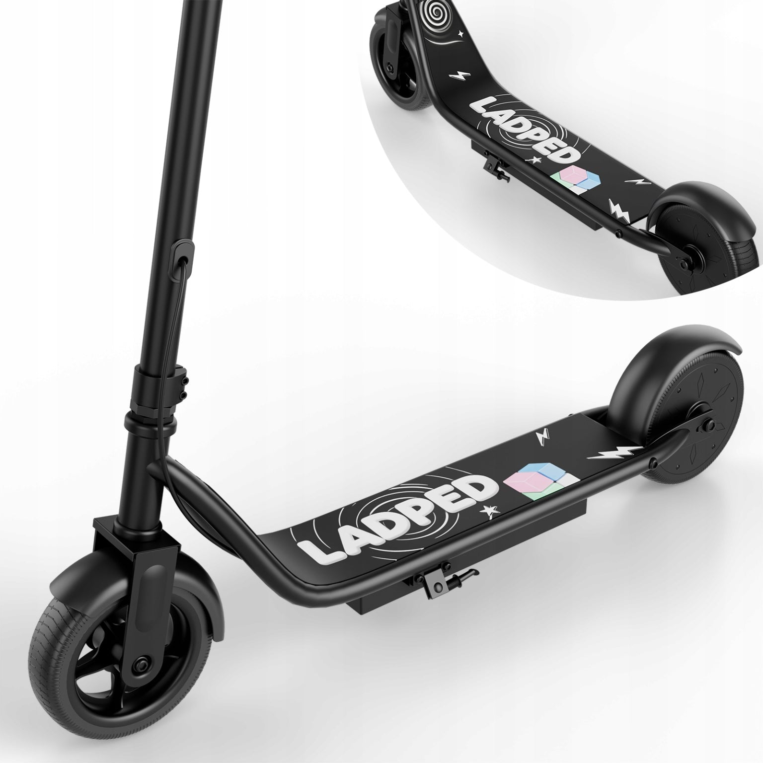 Electric Scooter for Kids 250W 14KM/H 16KM 6.5" Solid Tyres 70kg Black Manufacturer code 0634052567558
