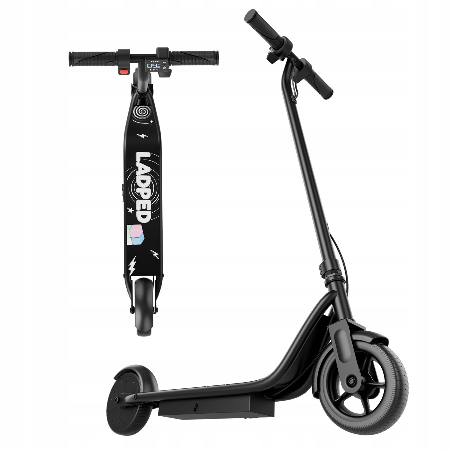 Electric Scooter for Kids 250W 14KM/H 16KM 6.5" Solid Tyres 70kg Black Model LP65