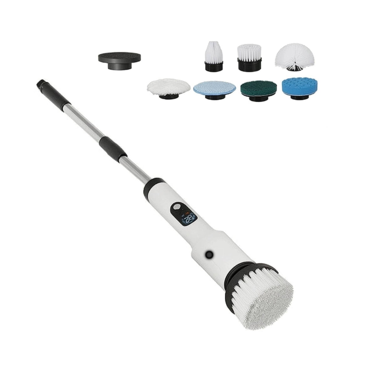 Electric Scrubber with Digital Display Motorized for Tile and Tub, Bathroom