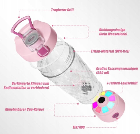Electric Shaker SOARFLY 650ml USB-C Tritan BPA Free Pink Container Brand no brand