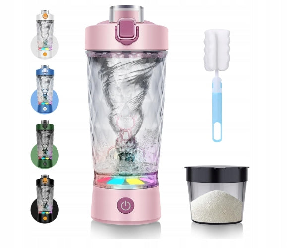 Electric Shaker SOARFLY 650ml USB-C Tritan BPA Free Pink Container