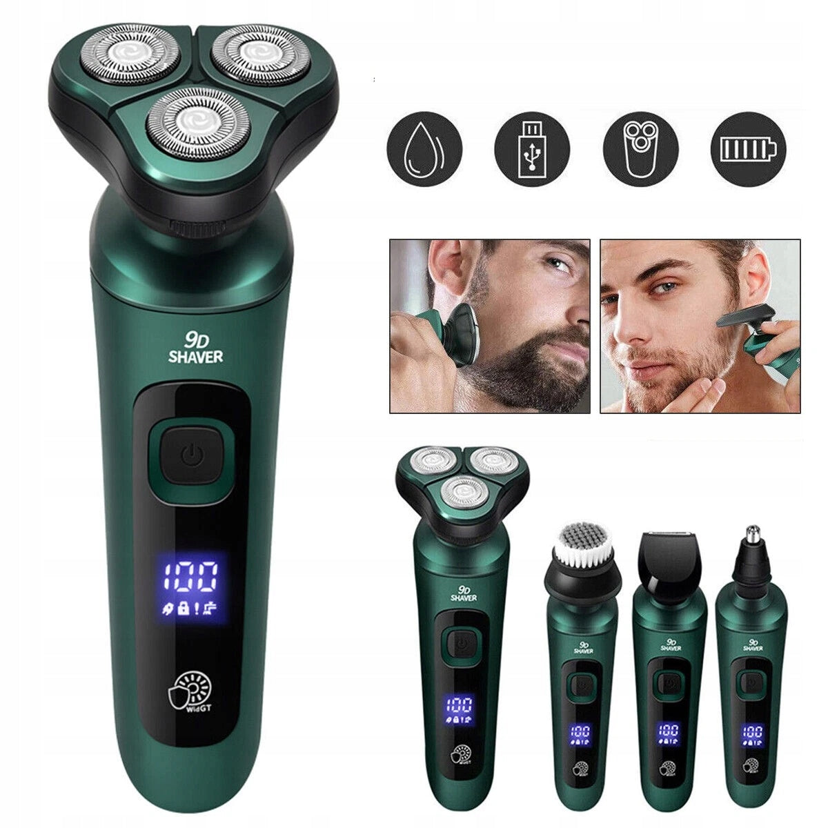 Electric Shaver Men's Beard Shaving Machine Wireless Trimmer