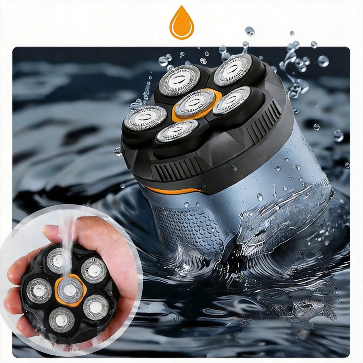 Electric Shaver, Removable Magnetic Head Type hybrid