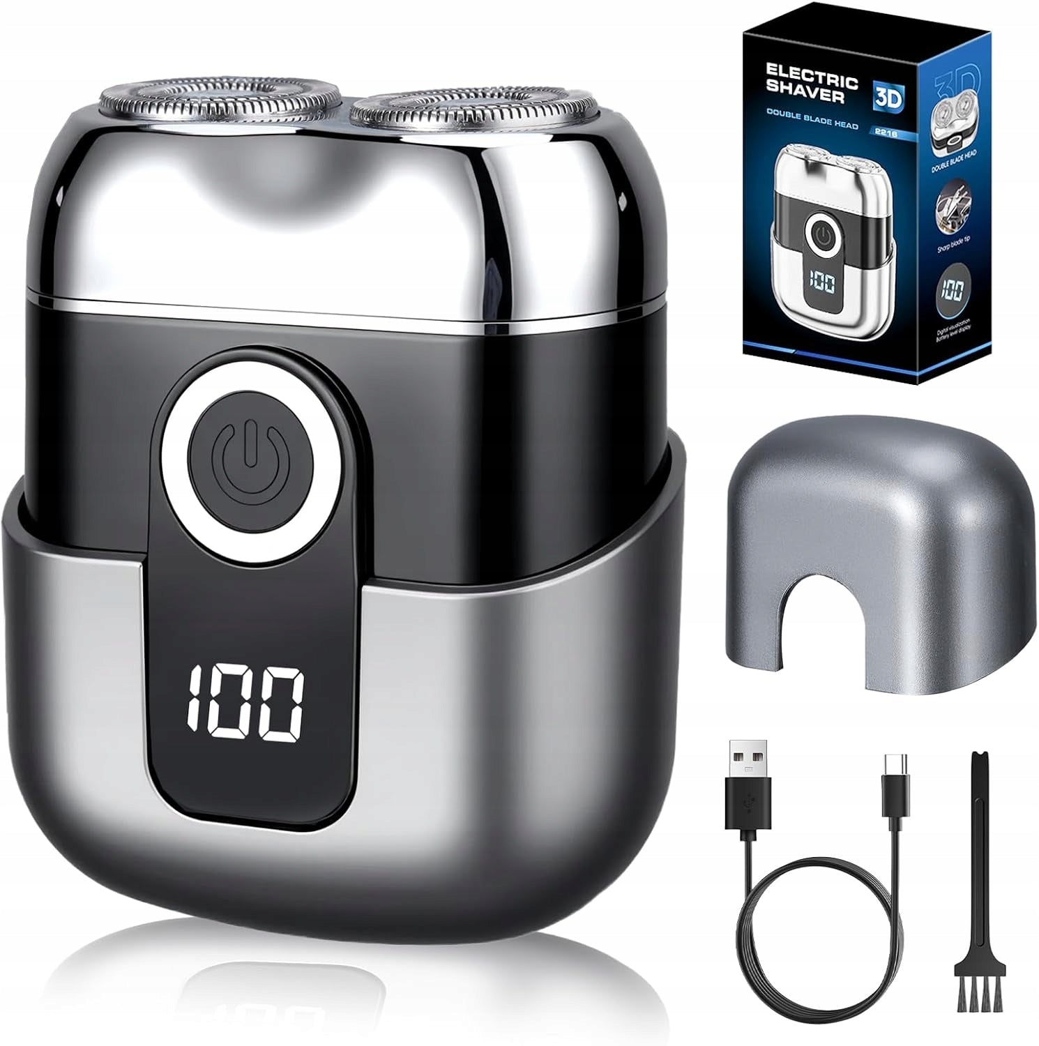 Electric Shaver Waterproof USB-C Charging Fast Portable Travel