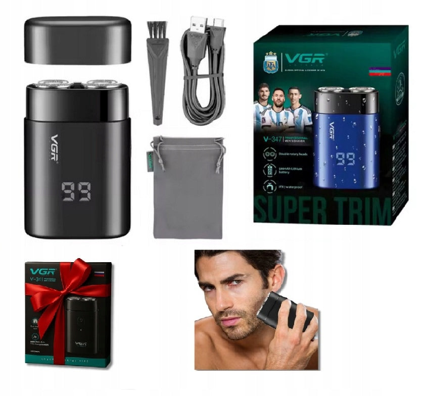 Electric Shaver Wireless Beard For Men Black Handy