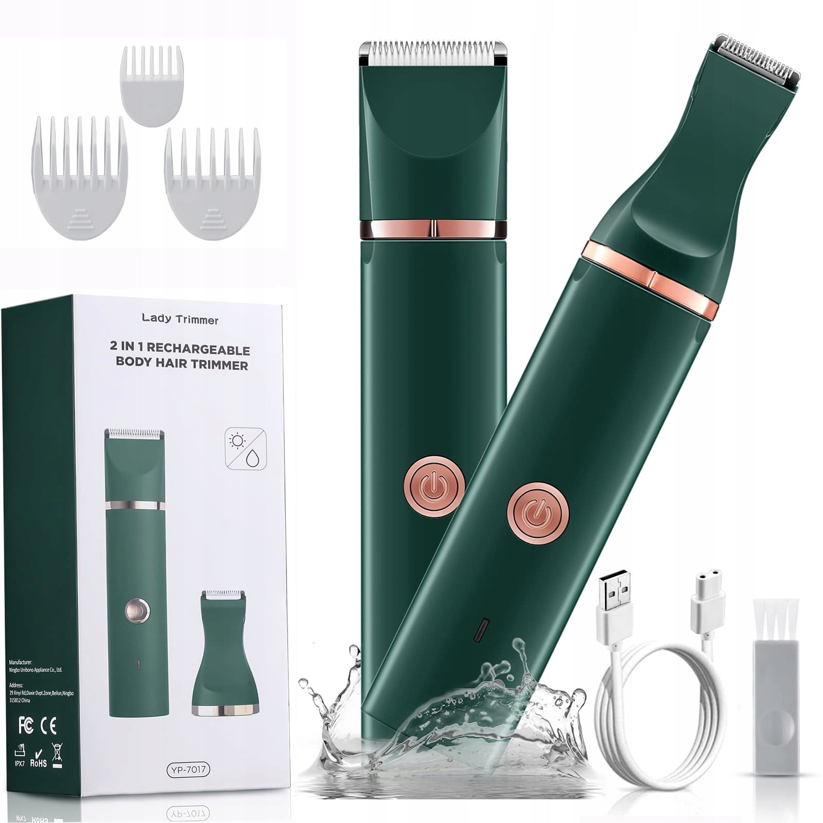 Electric Shaver for Women, 2-in-1 Trimmer