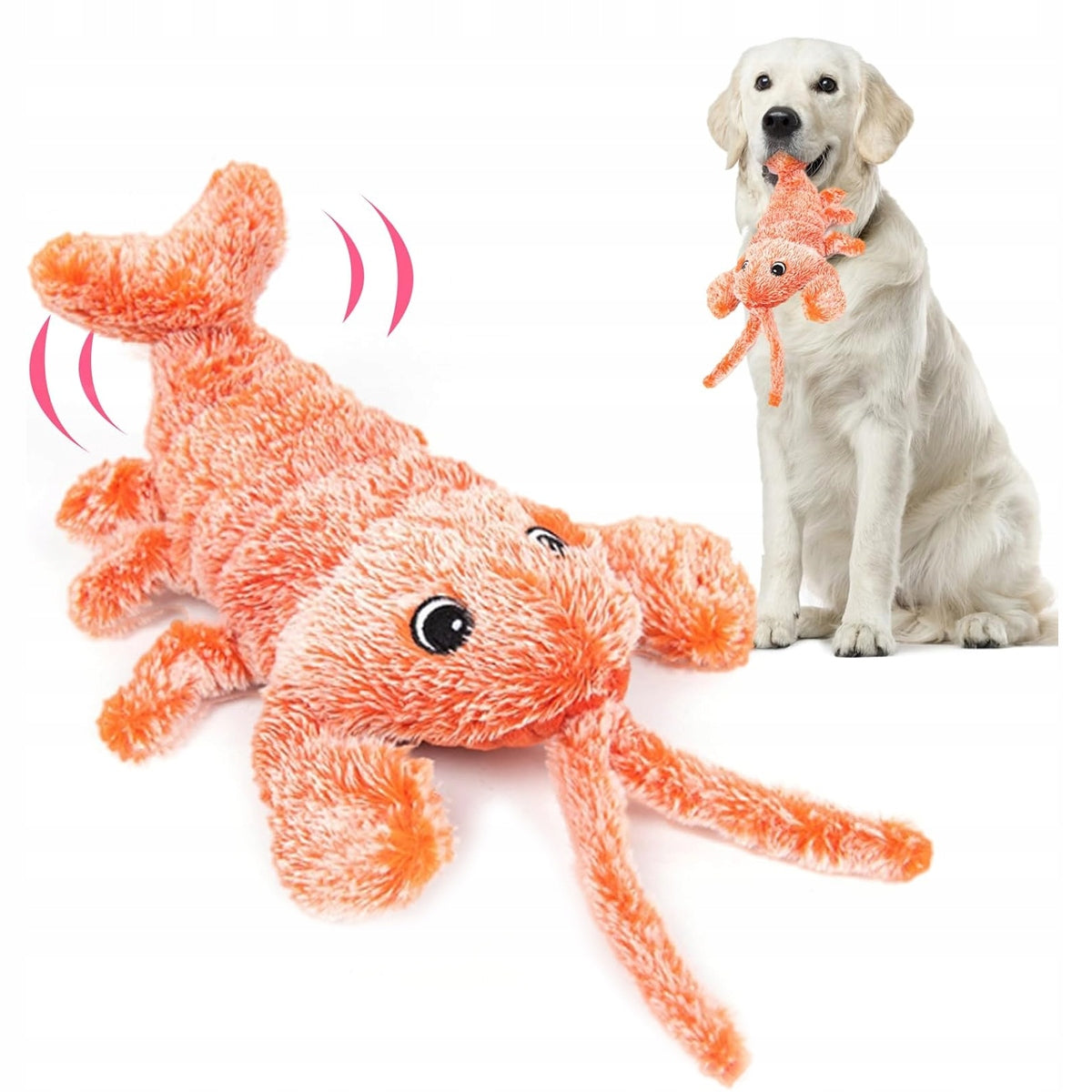 Electric Shrimp Stuffed Toy Simulation Lobster Plush for Dog