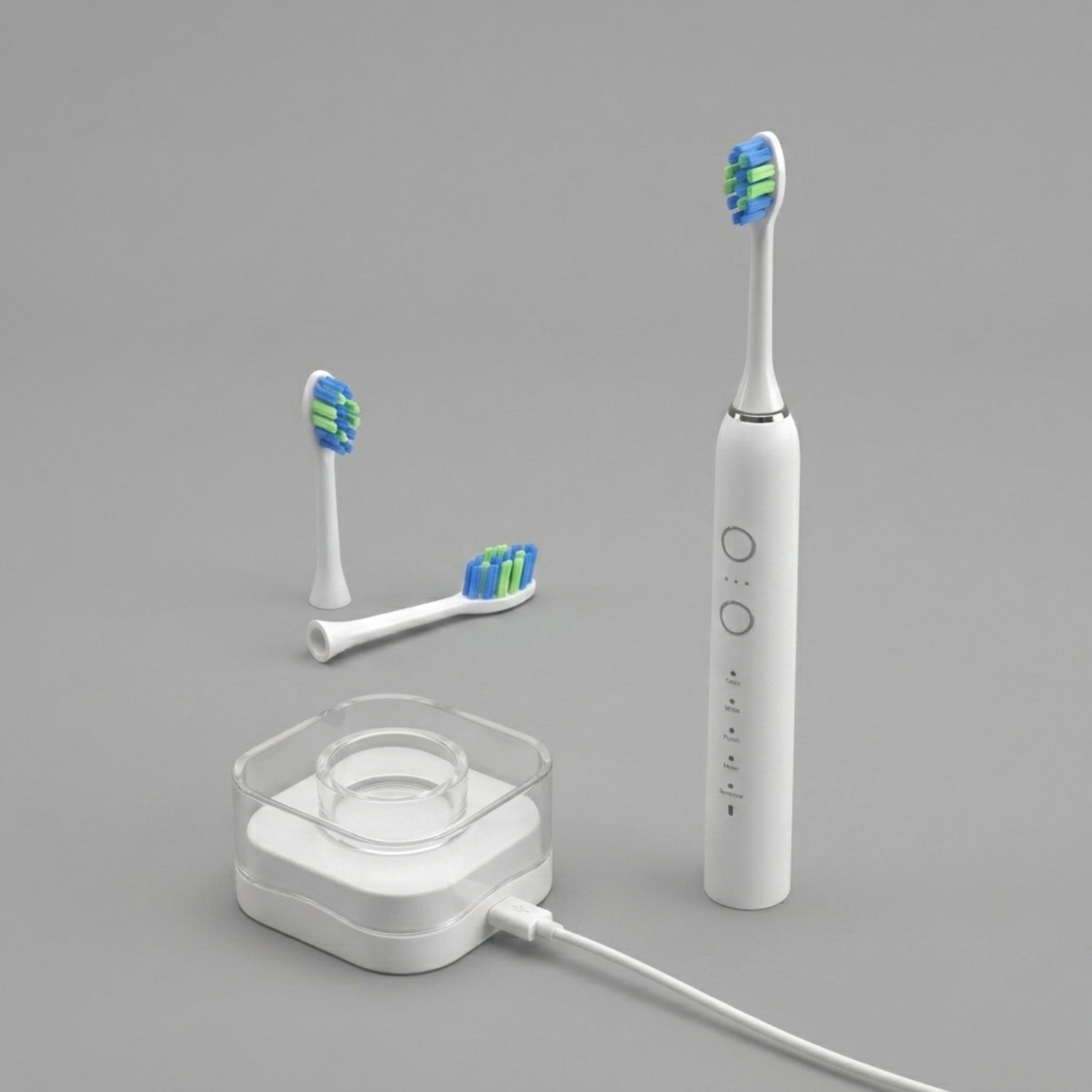 Electric Sonic Toothbrush 2 Tips Induction PULSE Set Medical device no