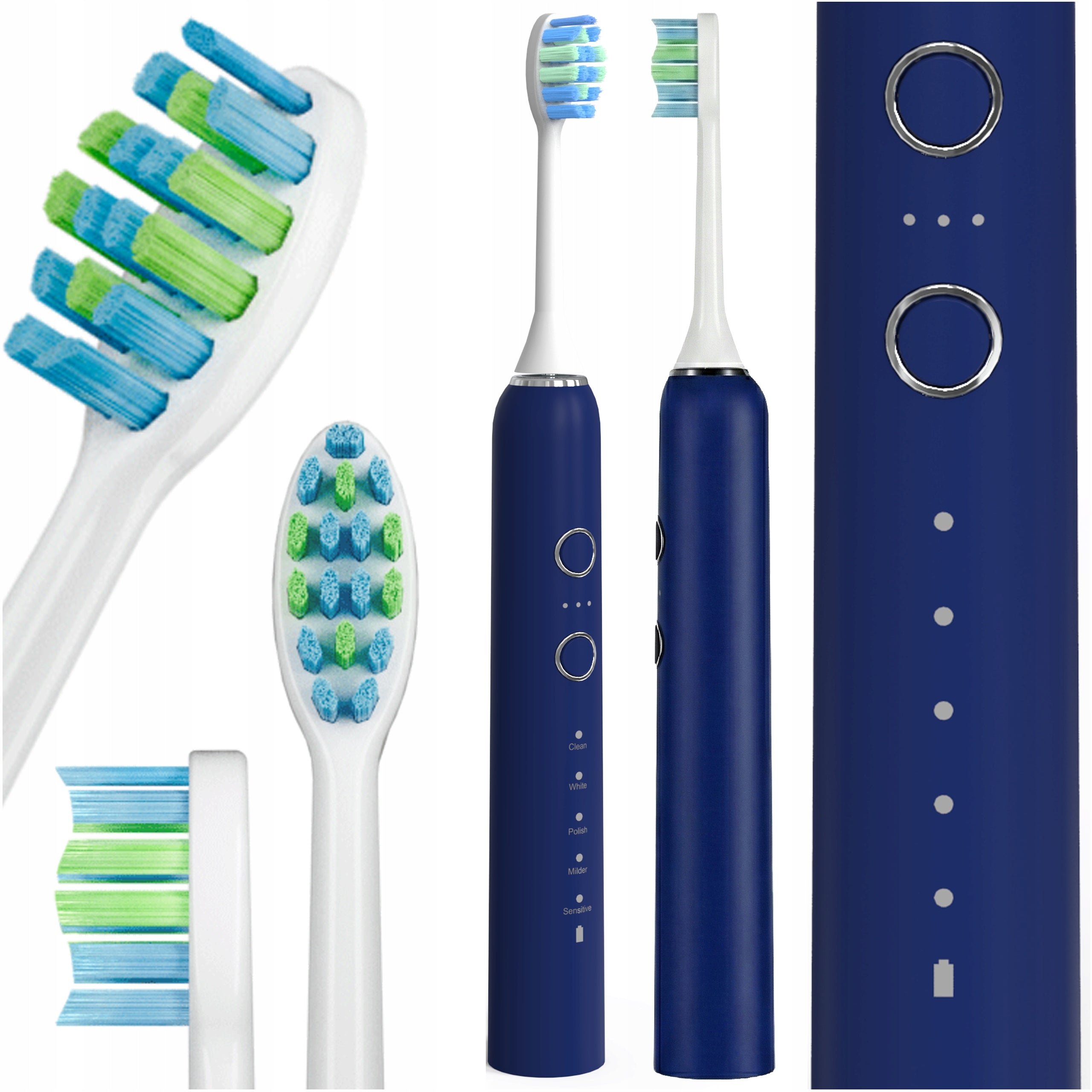 Electric Sonic Toothbrush 2 Tips Induction PULSE Set Packaging status original