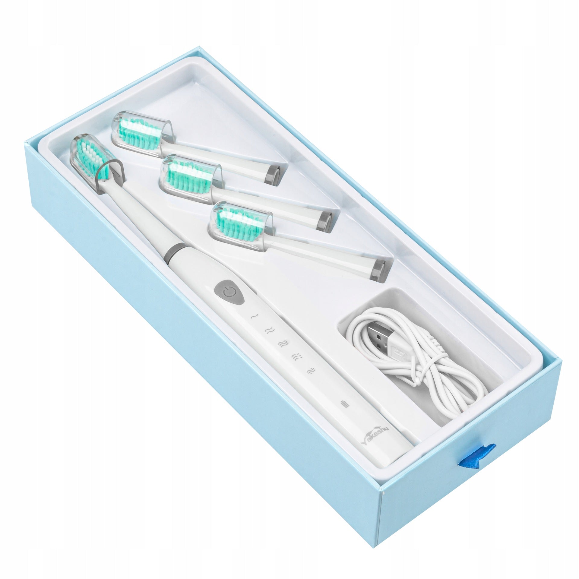 Electric Sonic Toothbrush + 4 Tips - White Manufacturer code 6972759390005