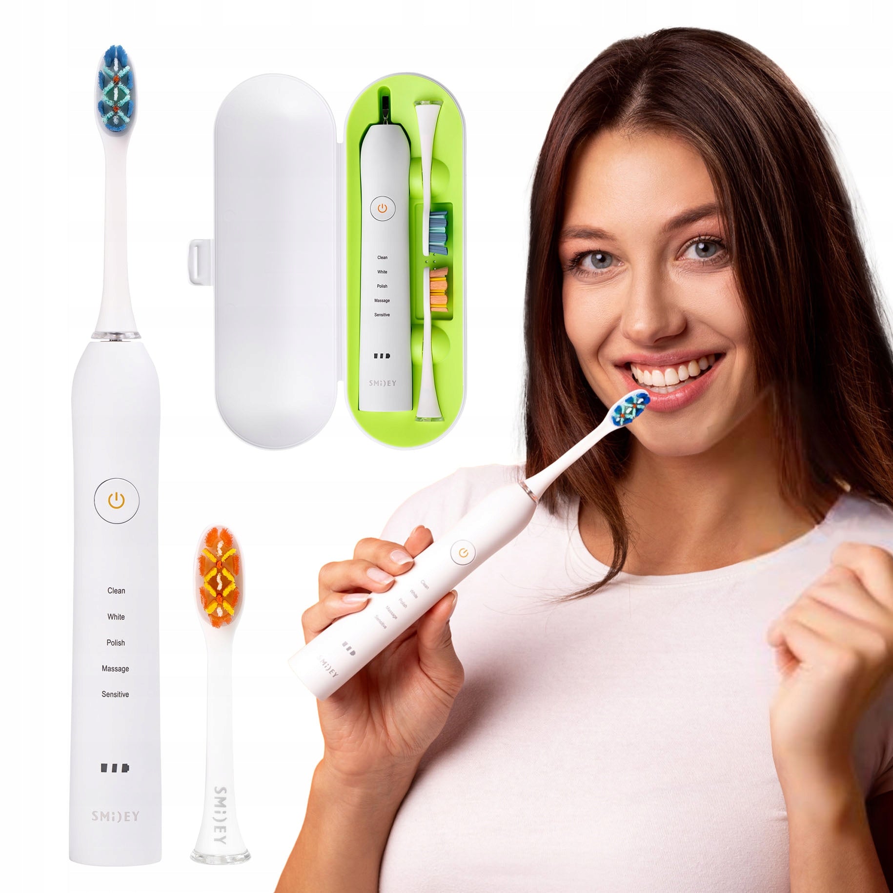 Electric Sonic Toothbrush 96tys r/min INDUCTION CASE White