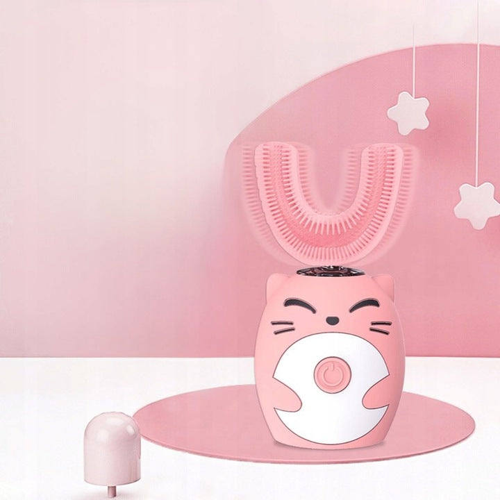 Electric Sonic Toothbrush For Children 360 Degree U-SHAPE Blue Brand Senti