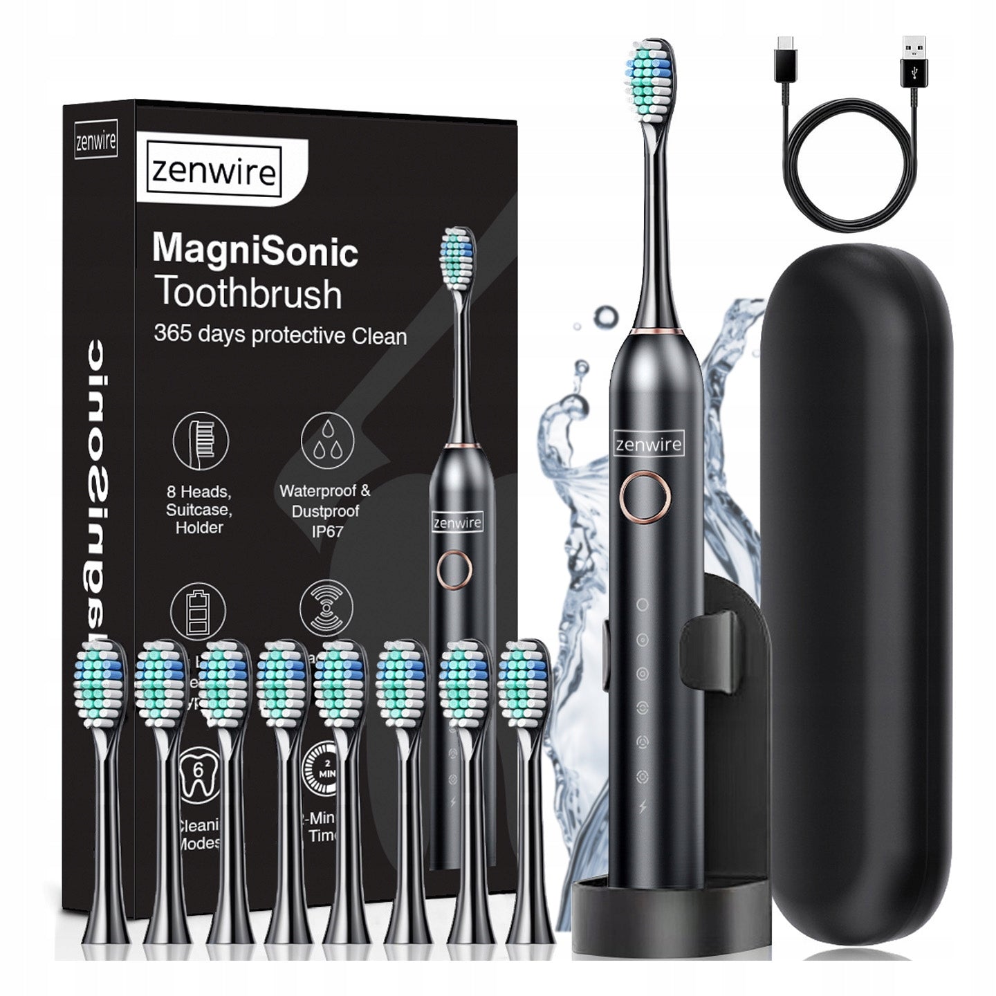 Electric Sonic Toothbrush Magnetic For Teeth For Adult Children