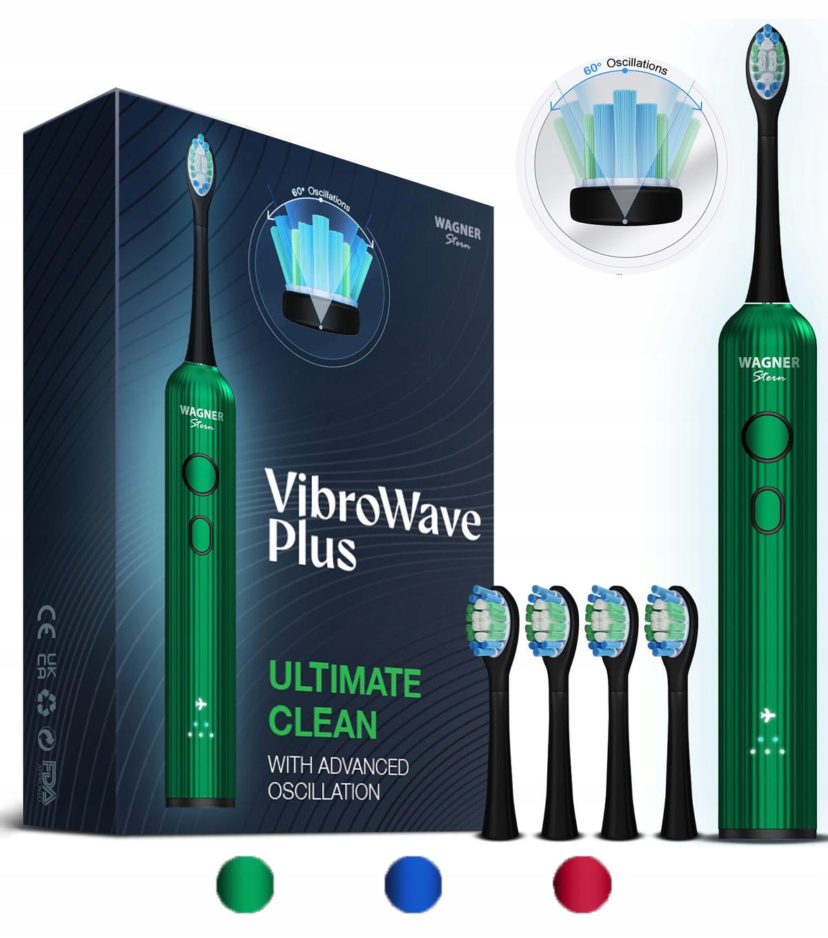 Electric Sonic Toothbrush WAGNER STERN VibroWave Plus IPX7 4