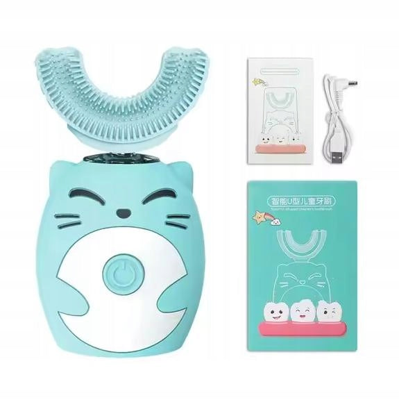 Electric Sonic Toothbrush for Children 360 Silicone U-shape Blue EAN (GTIN) 6978610182208