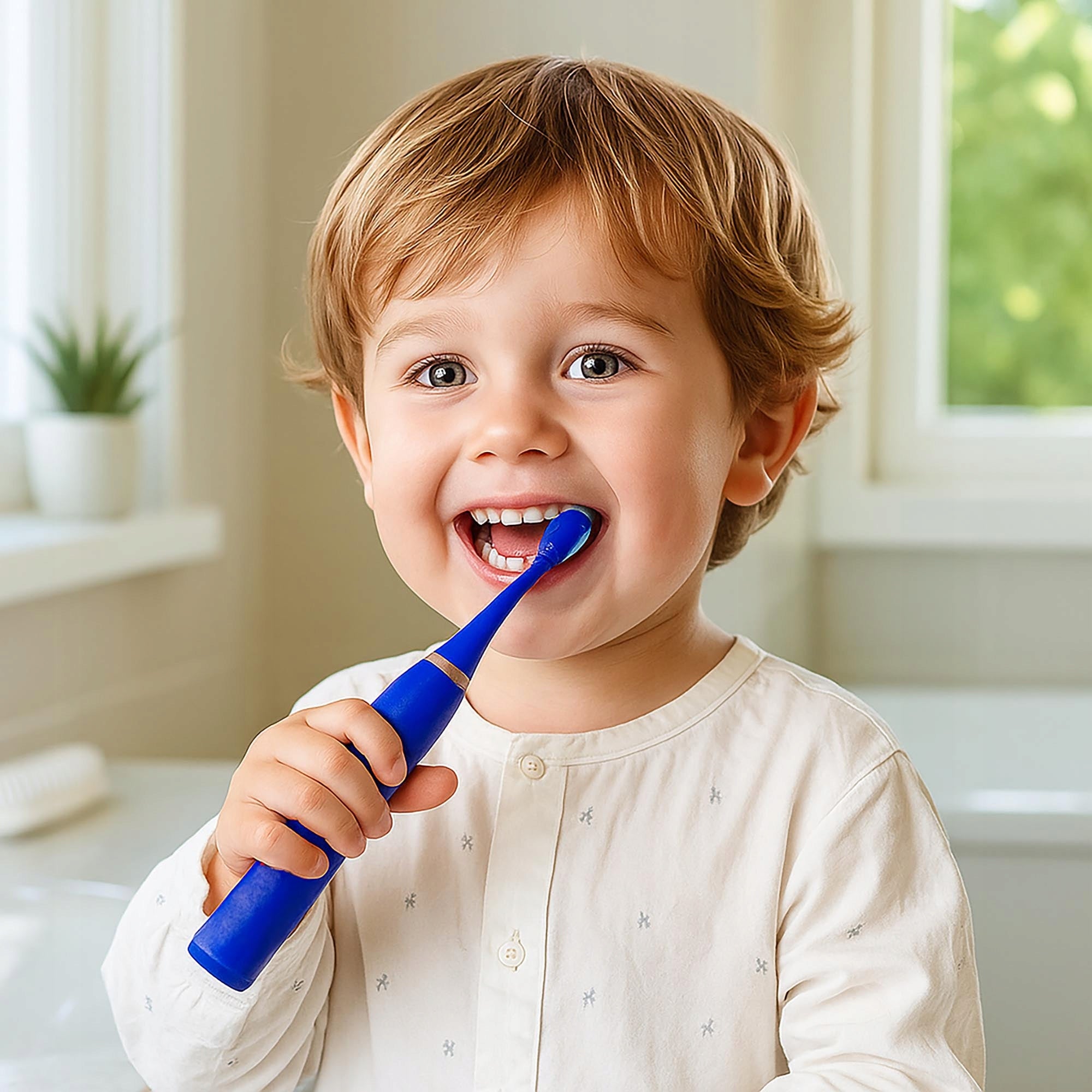 Electric Sonic Toothbrush for Gums for Children + 4 Tips Brand Vitolog