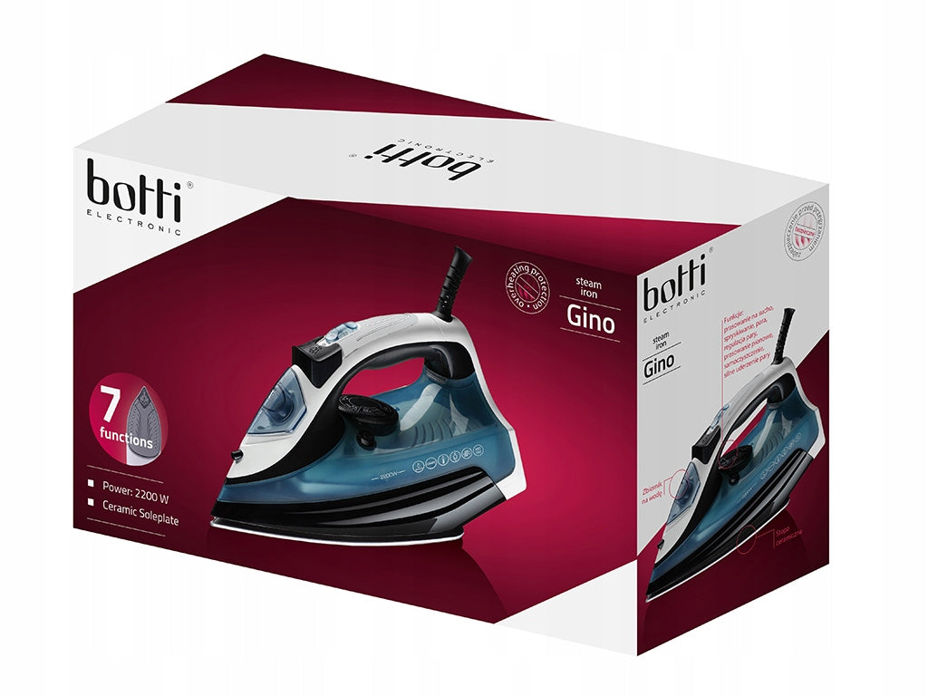Electric Steam Iron Gino 2200W Dominant color white