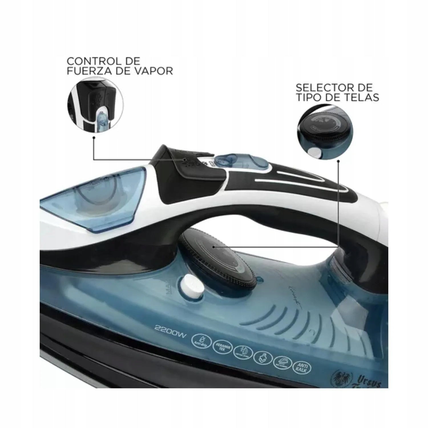 Electric Steam Iron Gino 2200W Model GINO