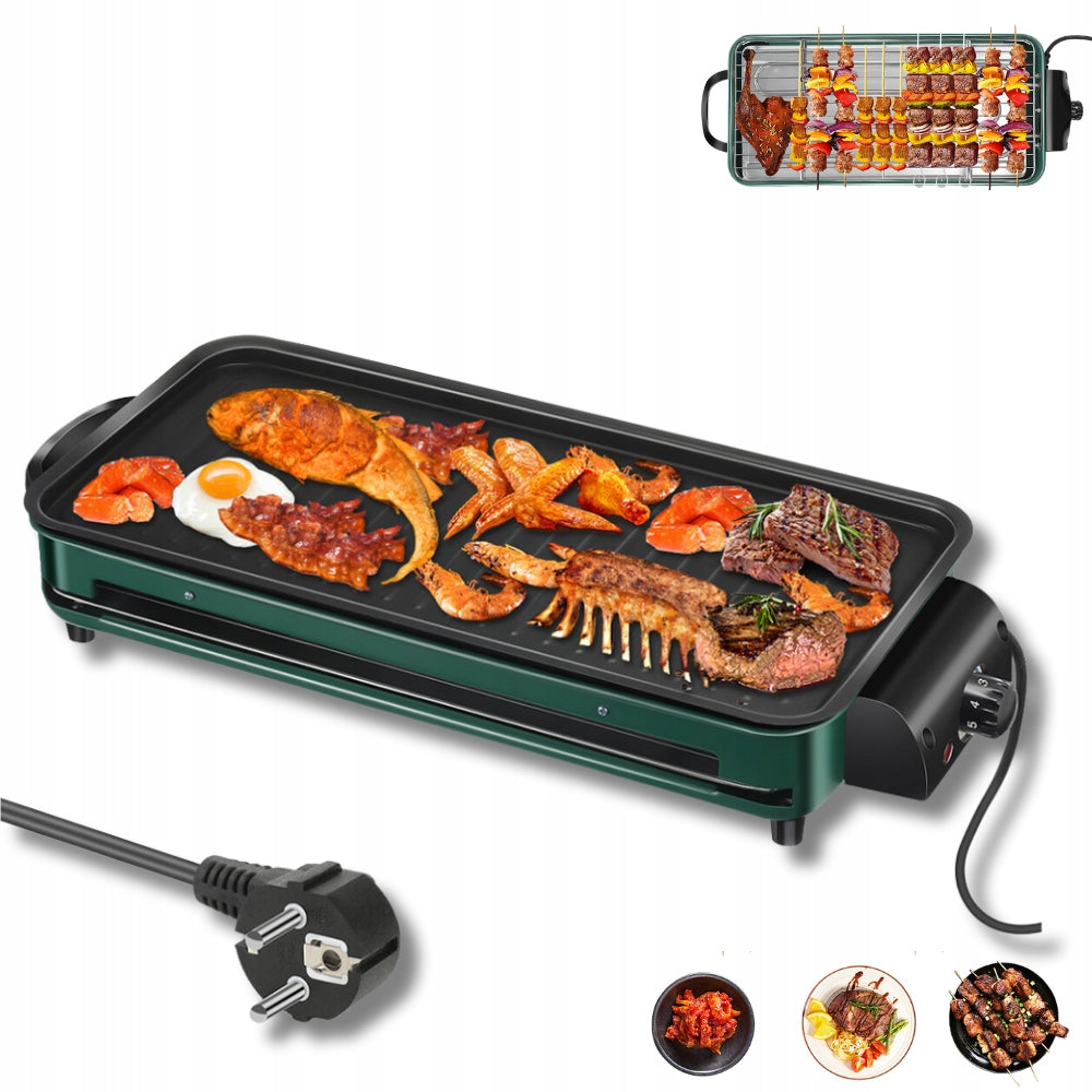 Electric Table Grill 2 in 1 1500 W Table Grill for Indoor Use