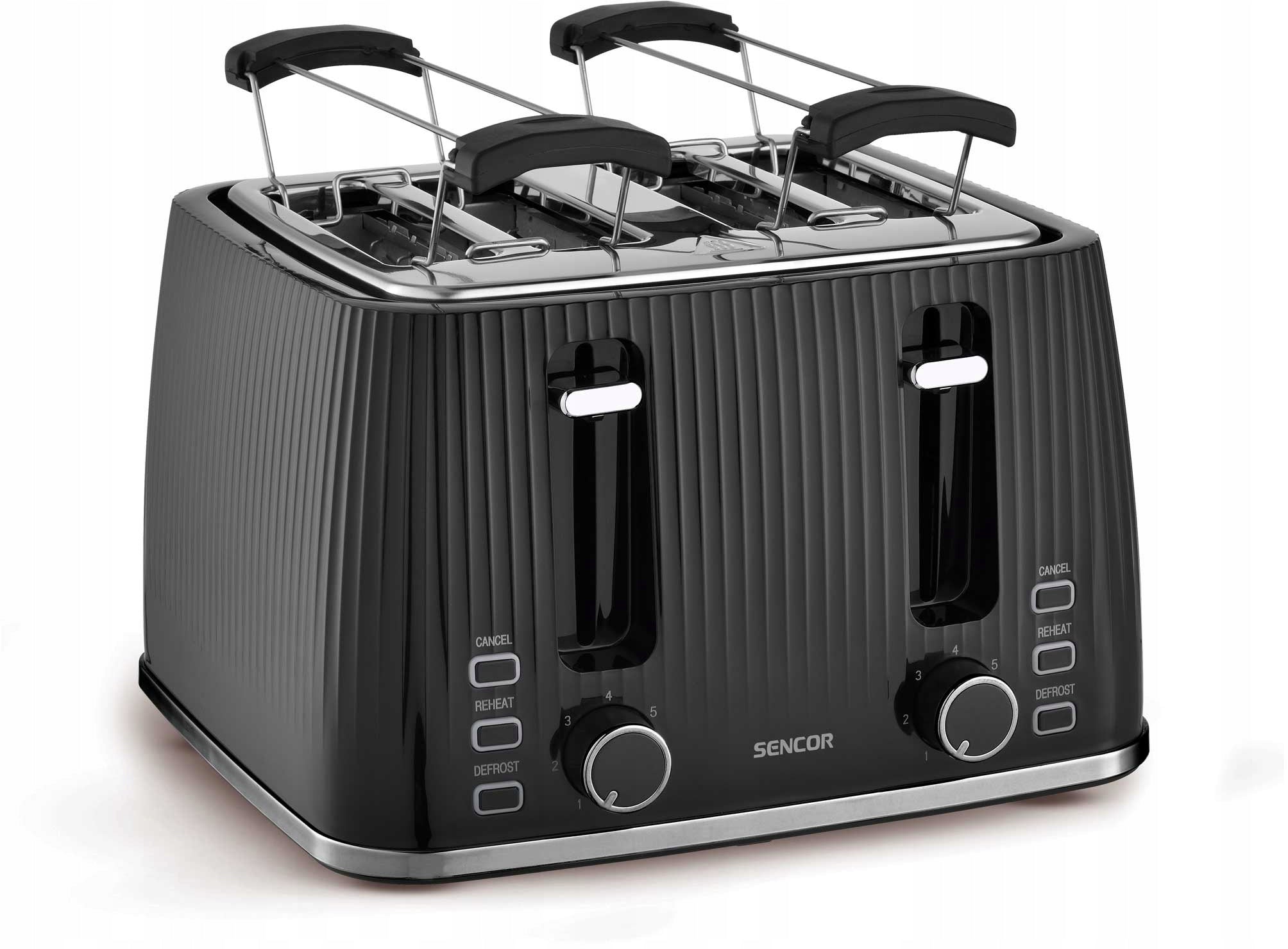 Electric Toaster SENCOR STS 7541BK 4 Toast Black 1860W Defrosting