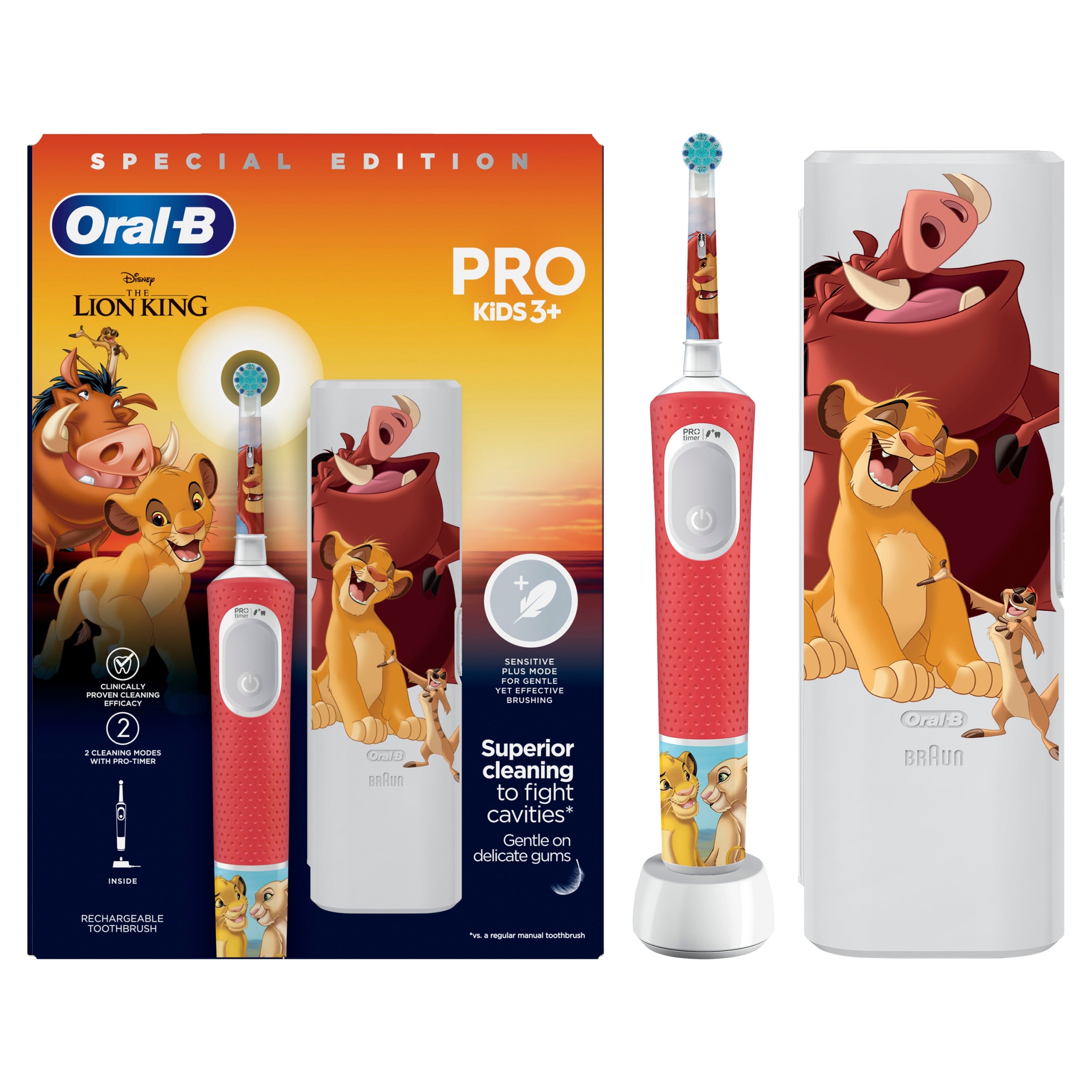 Electric Toothbrush Oral-B Pro Kids Lion King + Travel Case