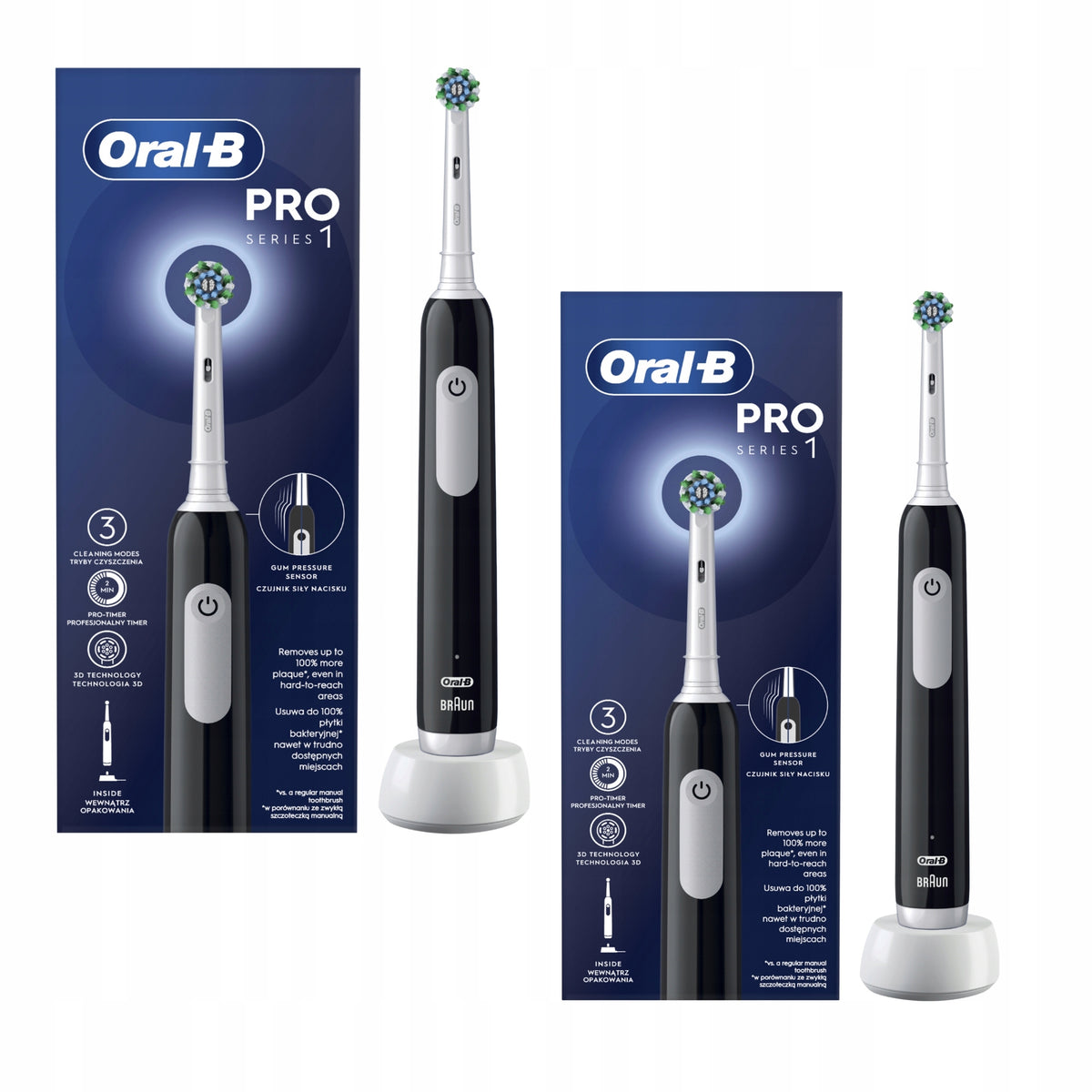 Electric Toothbrush Oral-B Pro Series 1 Black Rotating