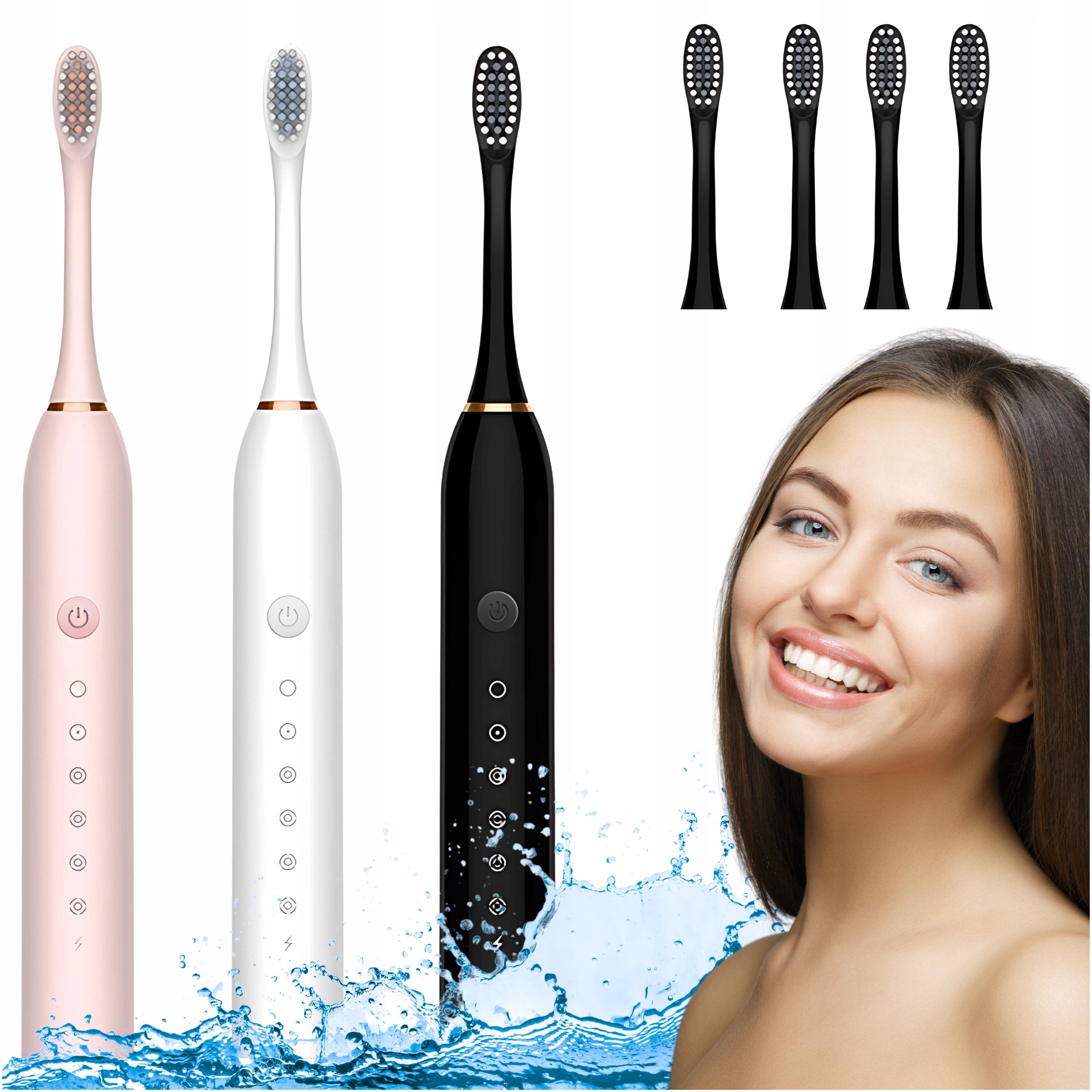 Electric Toothbrush Sonic 4 Tips For Children and Adults Manufacturer code SZCZOTECZKA SONICZNA Z 4 KONCÓWKAMI