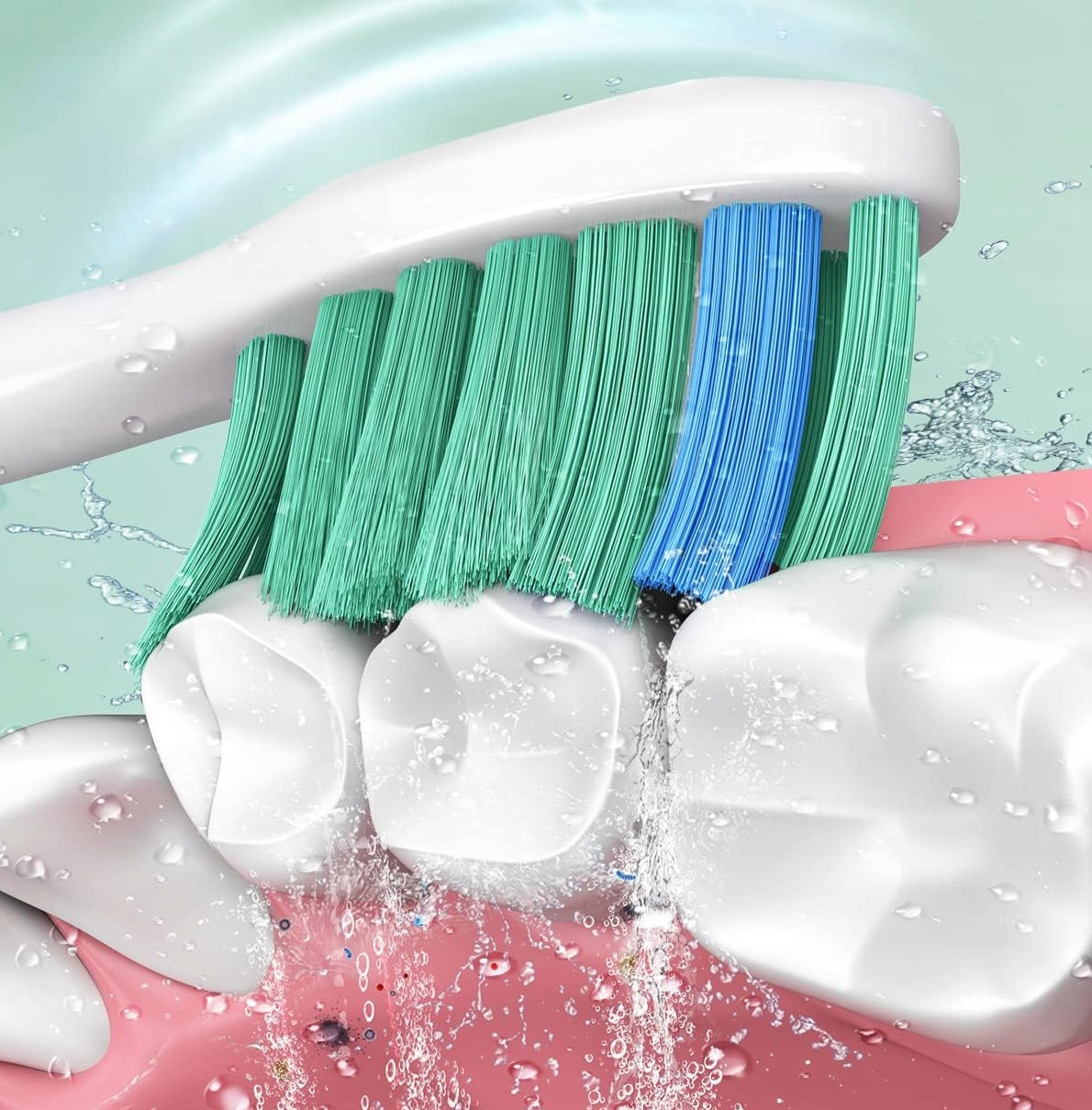 Electric Toothbrush Ultrasonic 6 Heads 5 Modes White. Medical device no