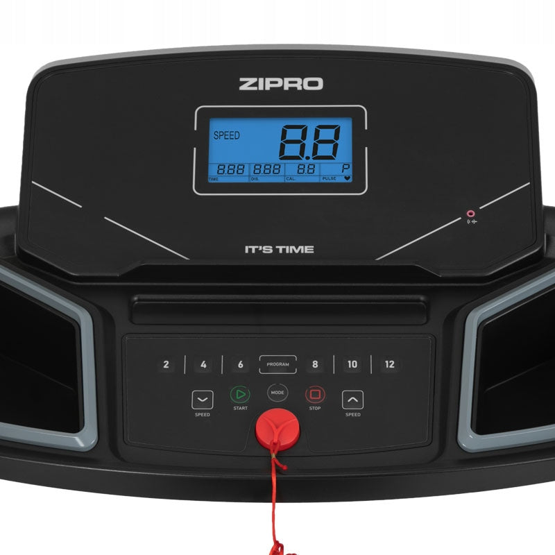 Electric Training Treadmill with Adjustable Inclination Angle - Colt Zipro Measurements training duration distance speed pulse burned calories