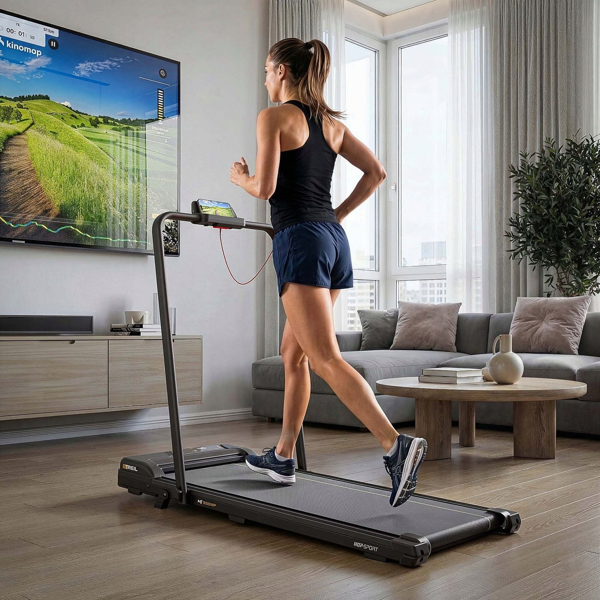 Electric Treadmill 120kg 2in1 Walkingpad Led Manufacturer code HS-950WP