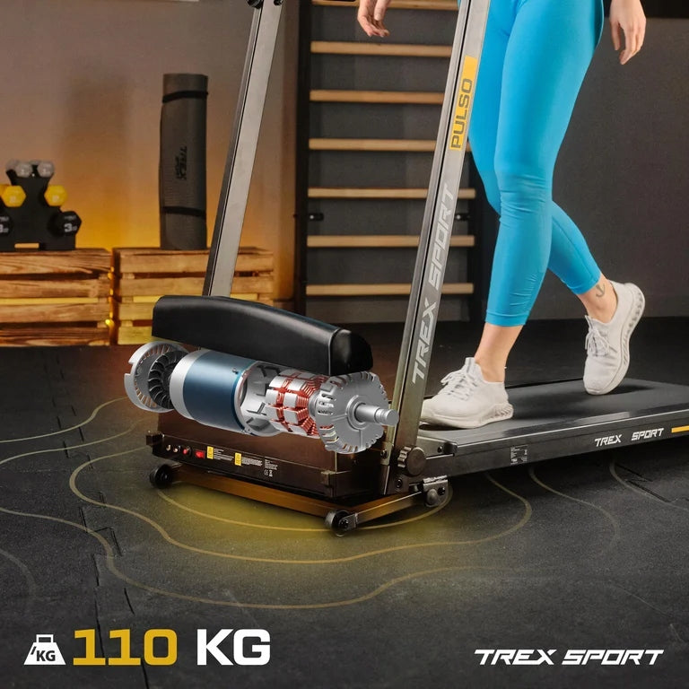 Electric Treadmill Folding Home Training Shock Absorption PULSO TREX SPORT Brand Trex Sport