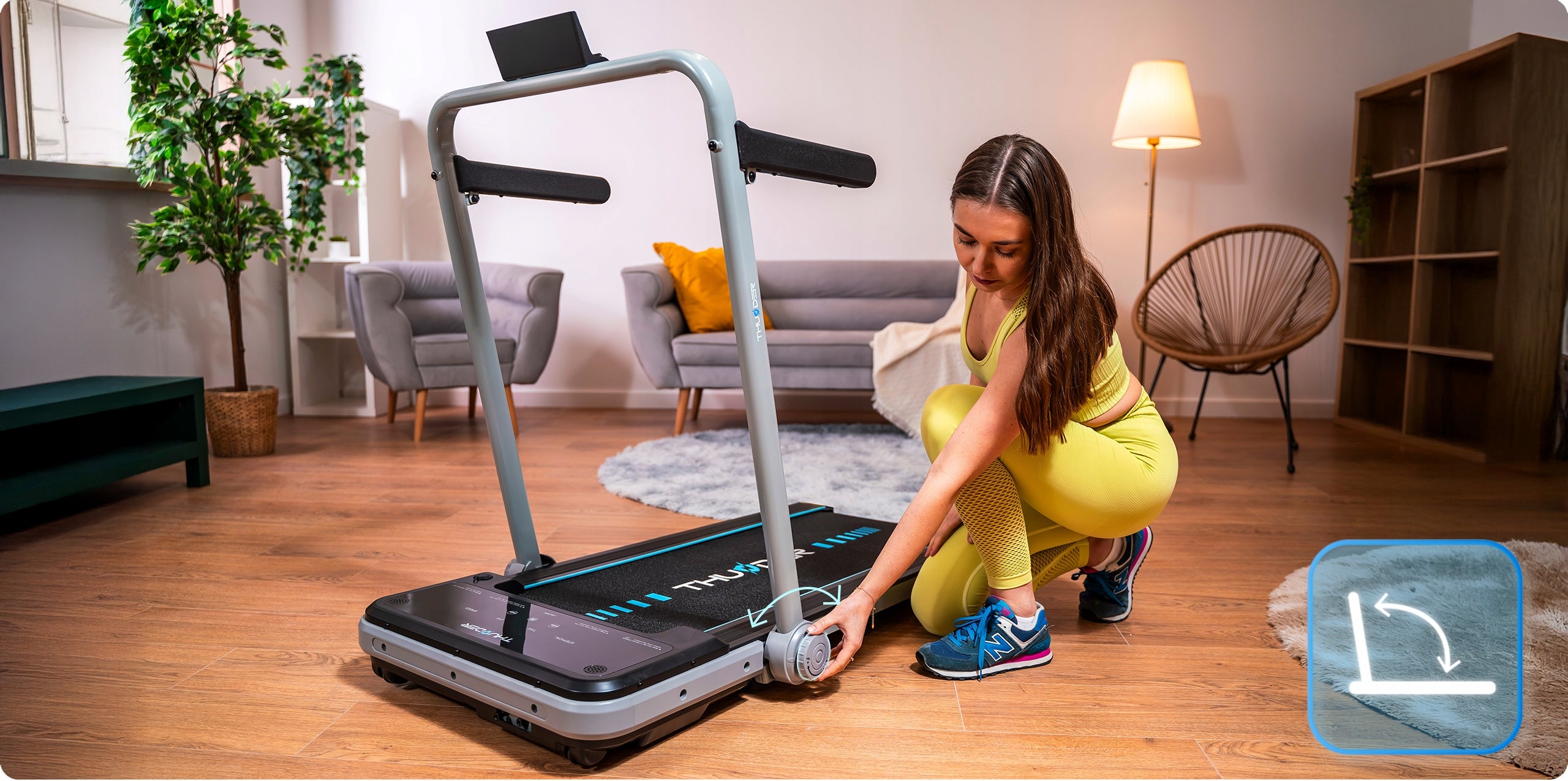 Electric Treadmill Folding Home Under Bed 0.8-12 km/h IMPACT THUNDER Kind electric