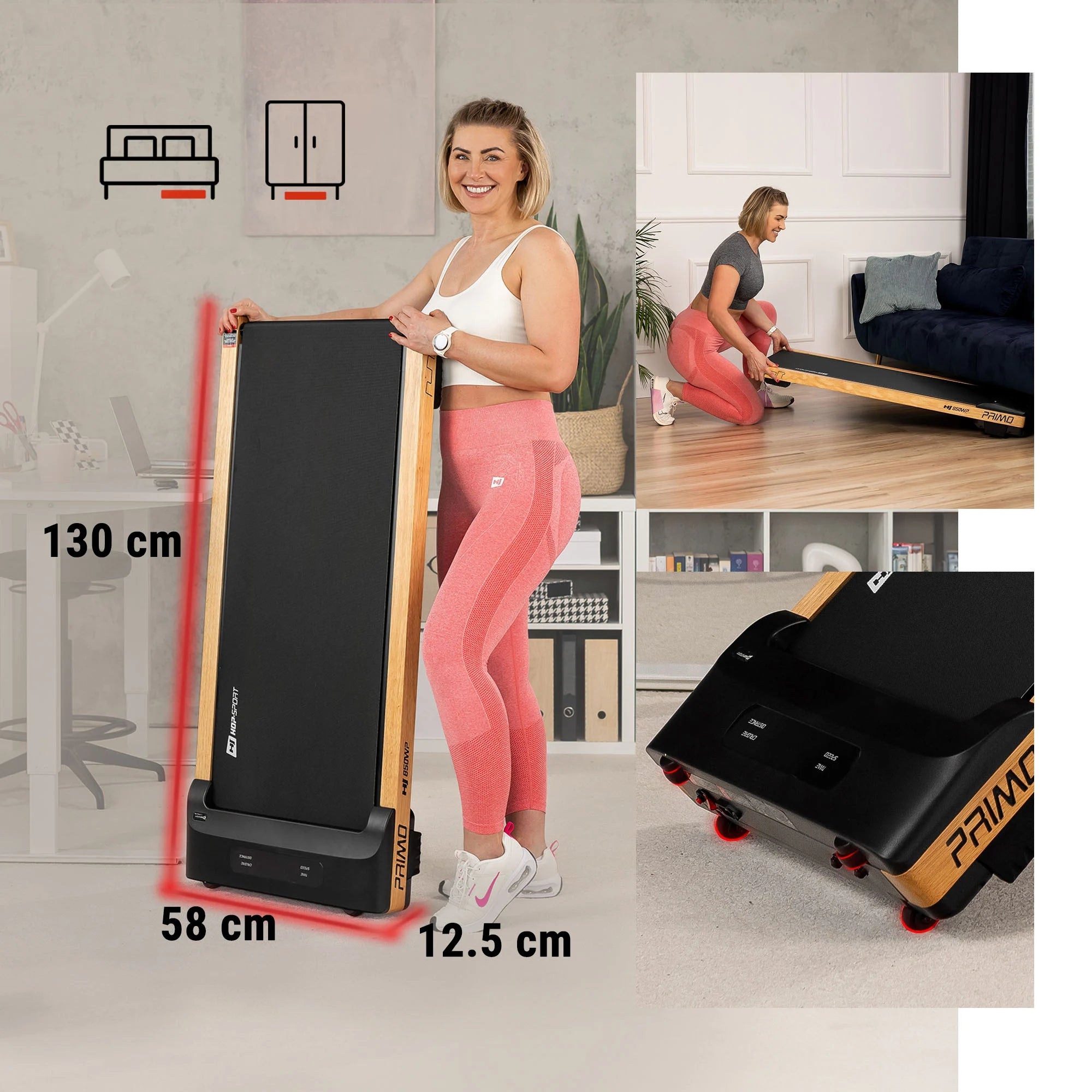 Electric Treadmill Folding Home Walking 2,5KM Wide Belt 45cm 120kg Manufacturer code HS-850WP